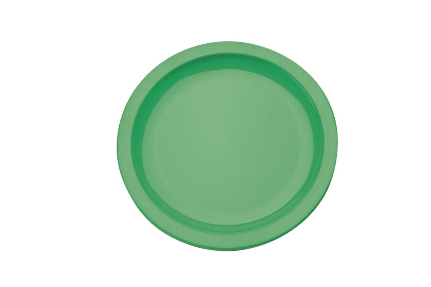 Poly Rimmed Plate Green 23cm