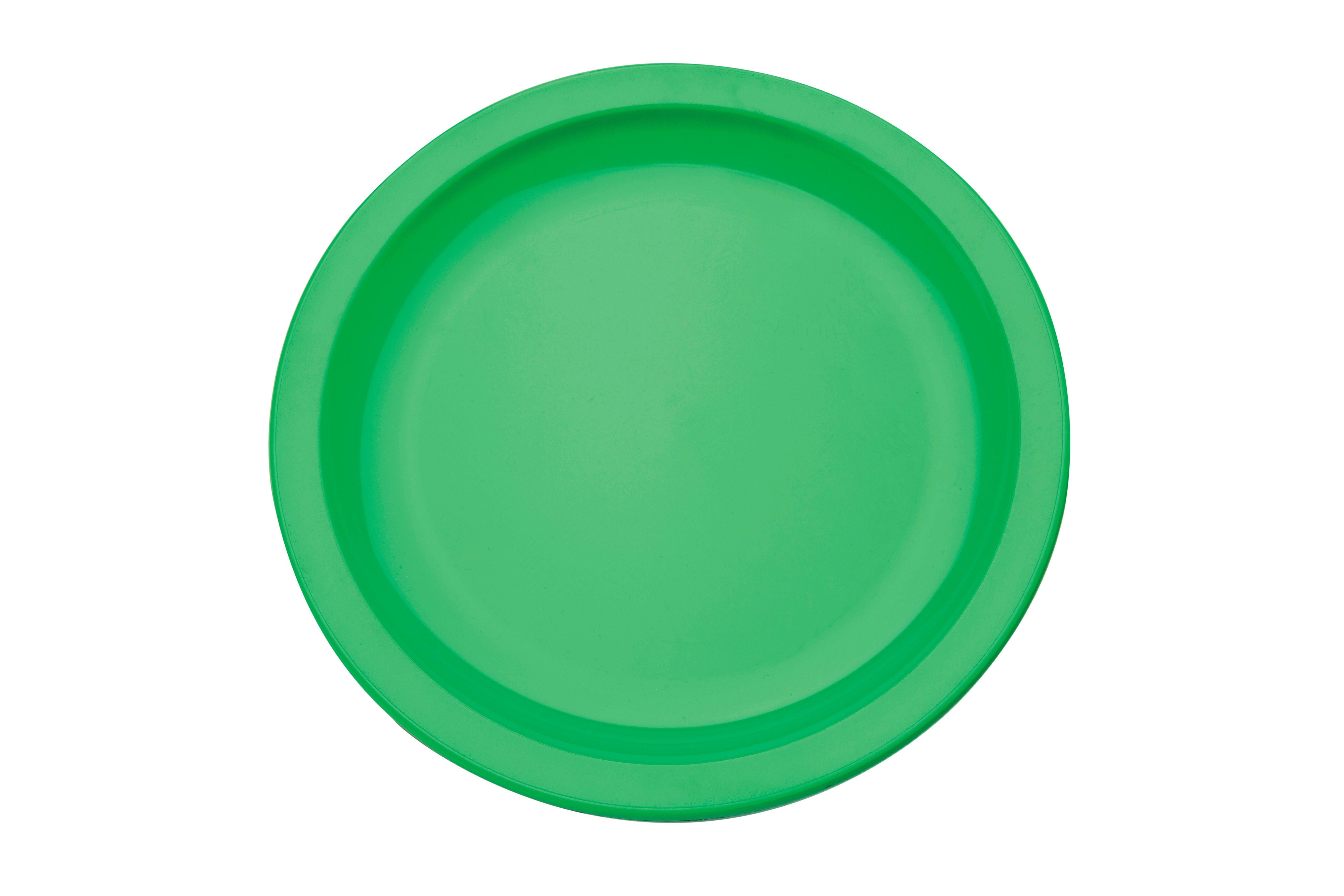 Poly Rimmed Plate Green 17cm
