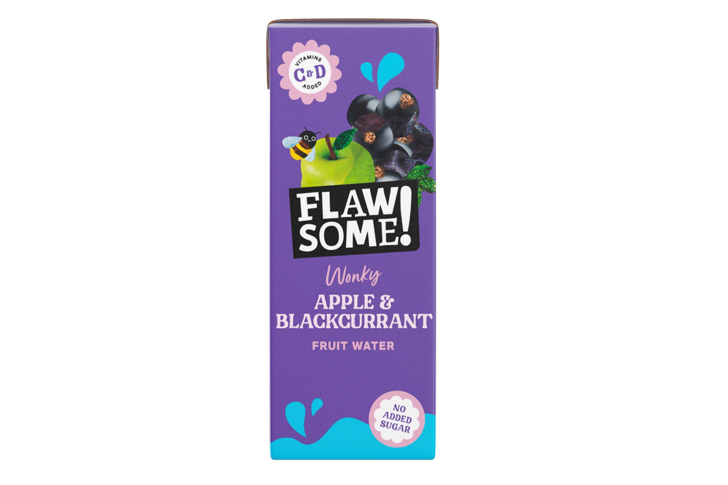 Flawsome! Apple & Blackcurrant Wonky Fruit Water Cartons