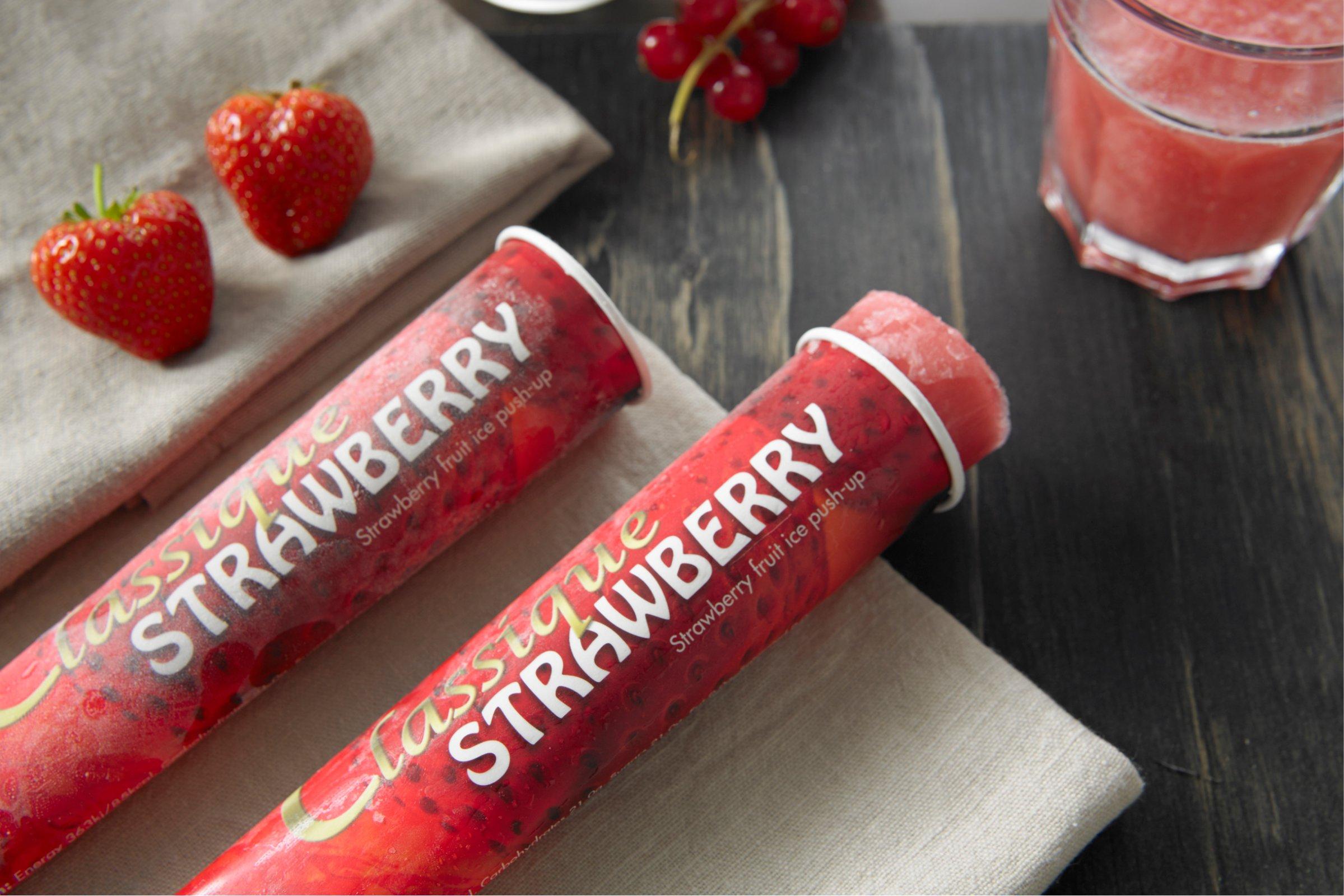 Classique Strawberry Push Up Ice Lollies