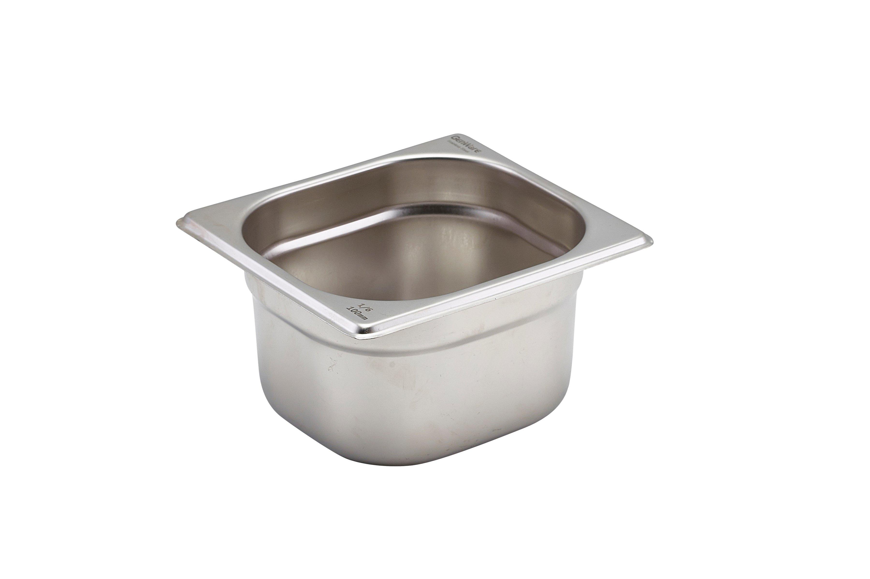Gastronorm Pan Stainless Steel 1/6 100mm Deep