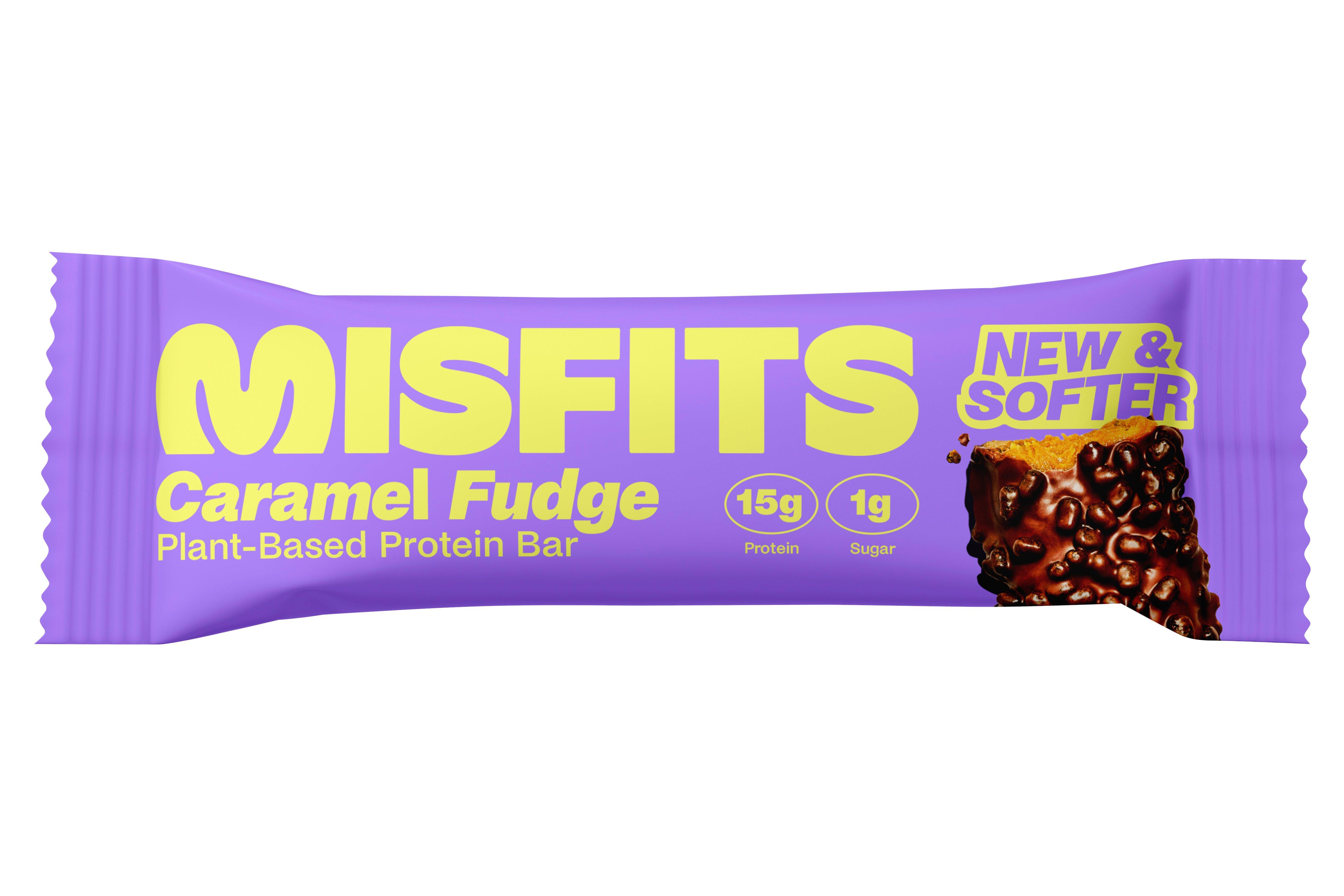 Misfits Chocolate Caramel Plant-Powered Protein Bar