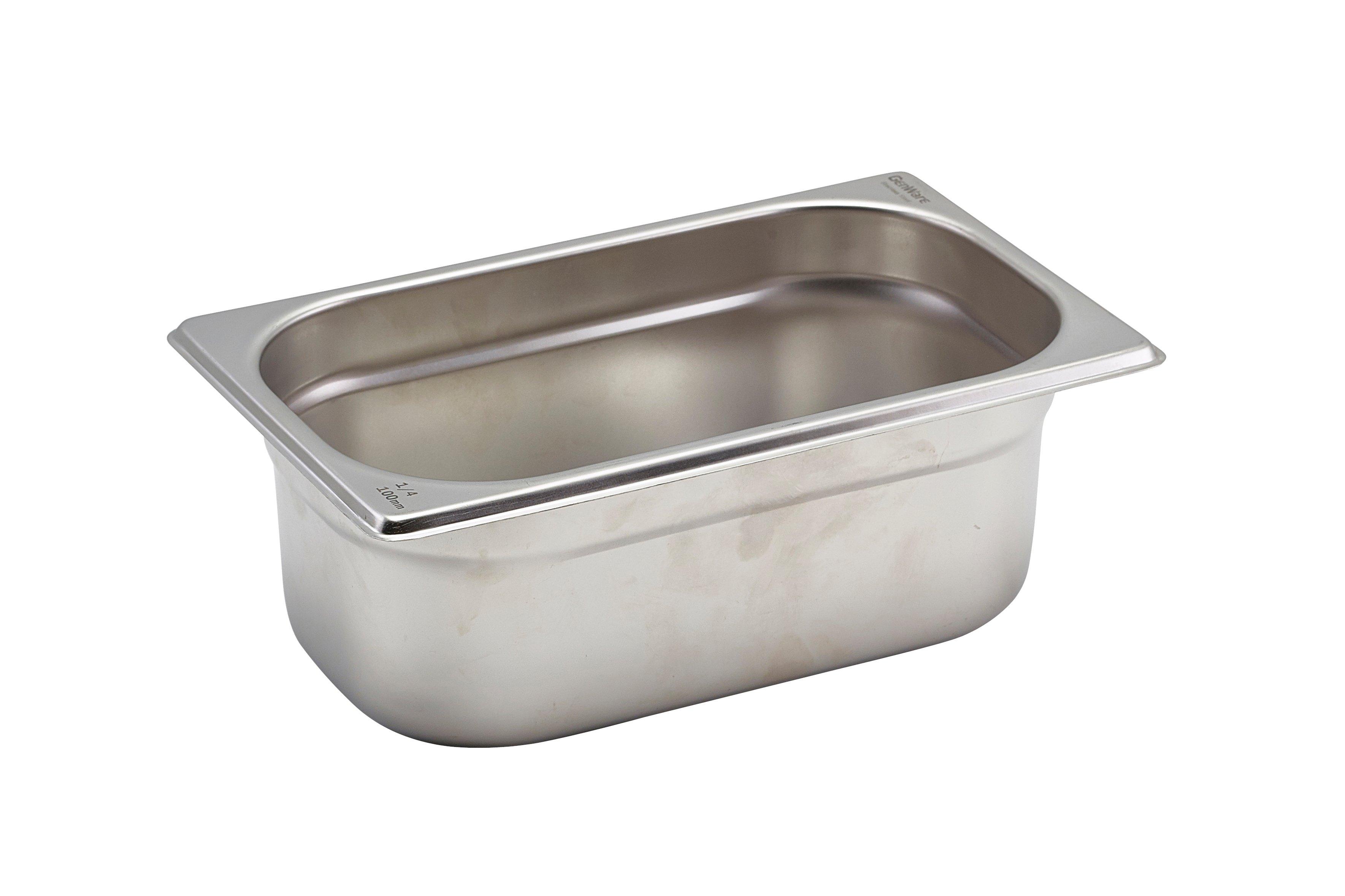 Stainless Steel Gastronorm GN 1/4 - 10cm Deep