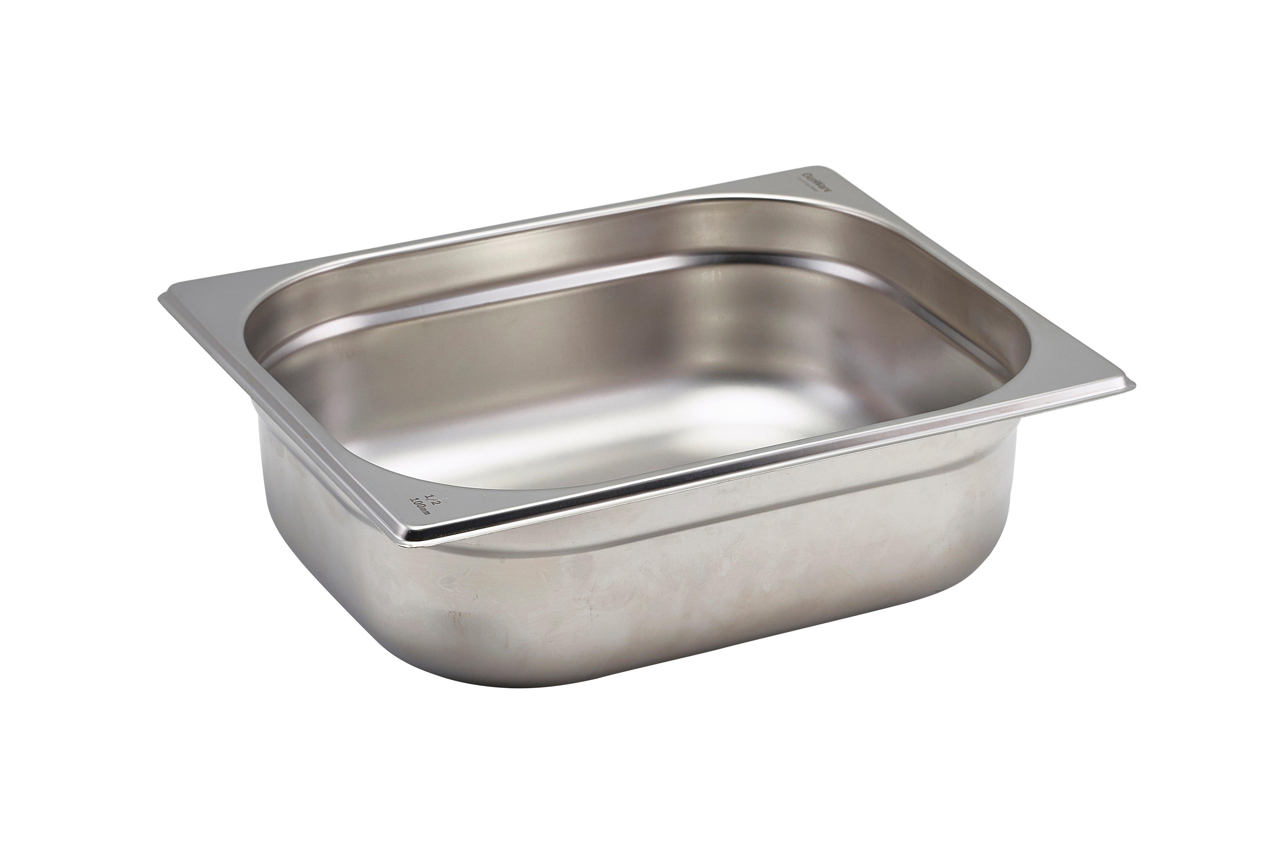 GenWare Stainless Steel Gastronorm Pan 1/2 100mm Deep