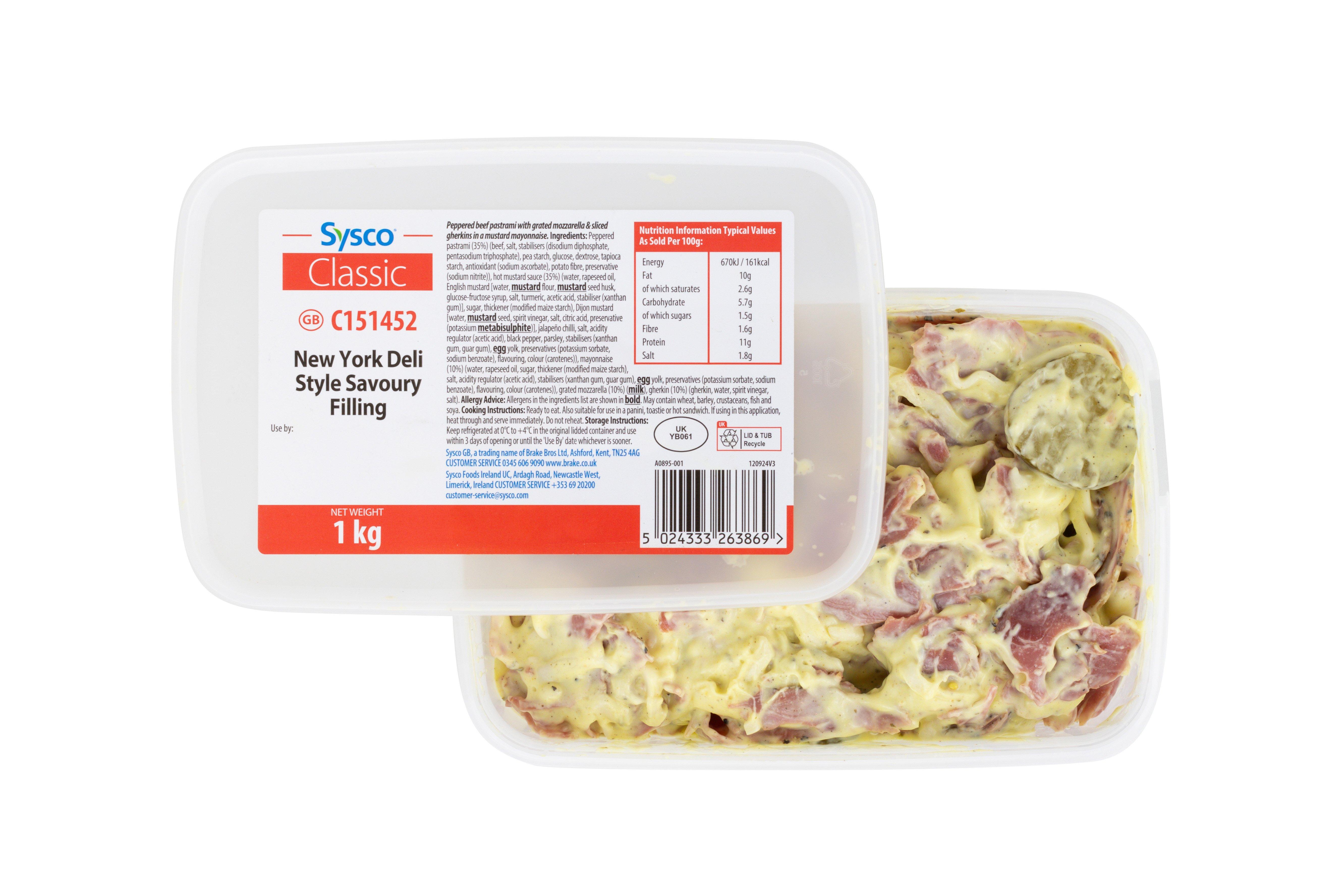 Sysco Classic New York Deli Style Savoury Filling