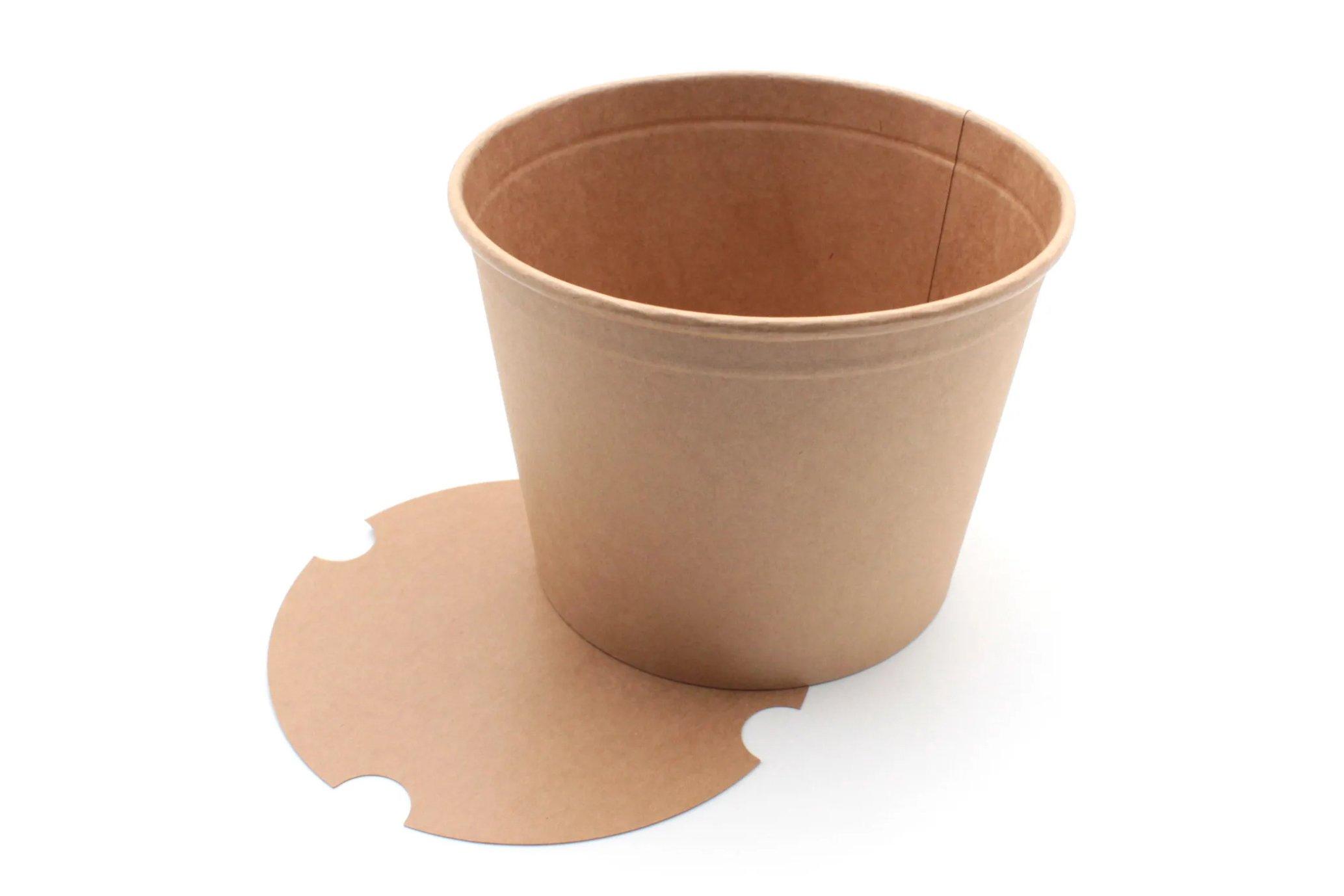 Brown Kraft Chicken Bucket With Lid 85oz