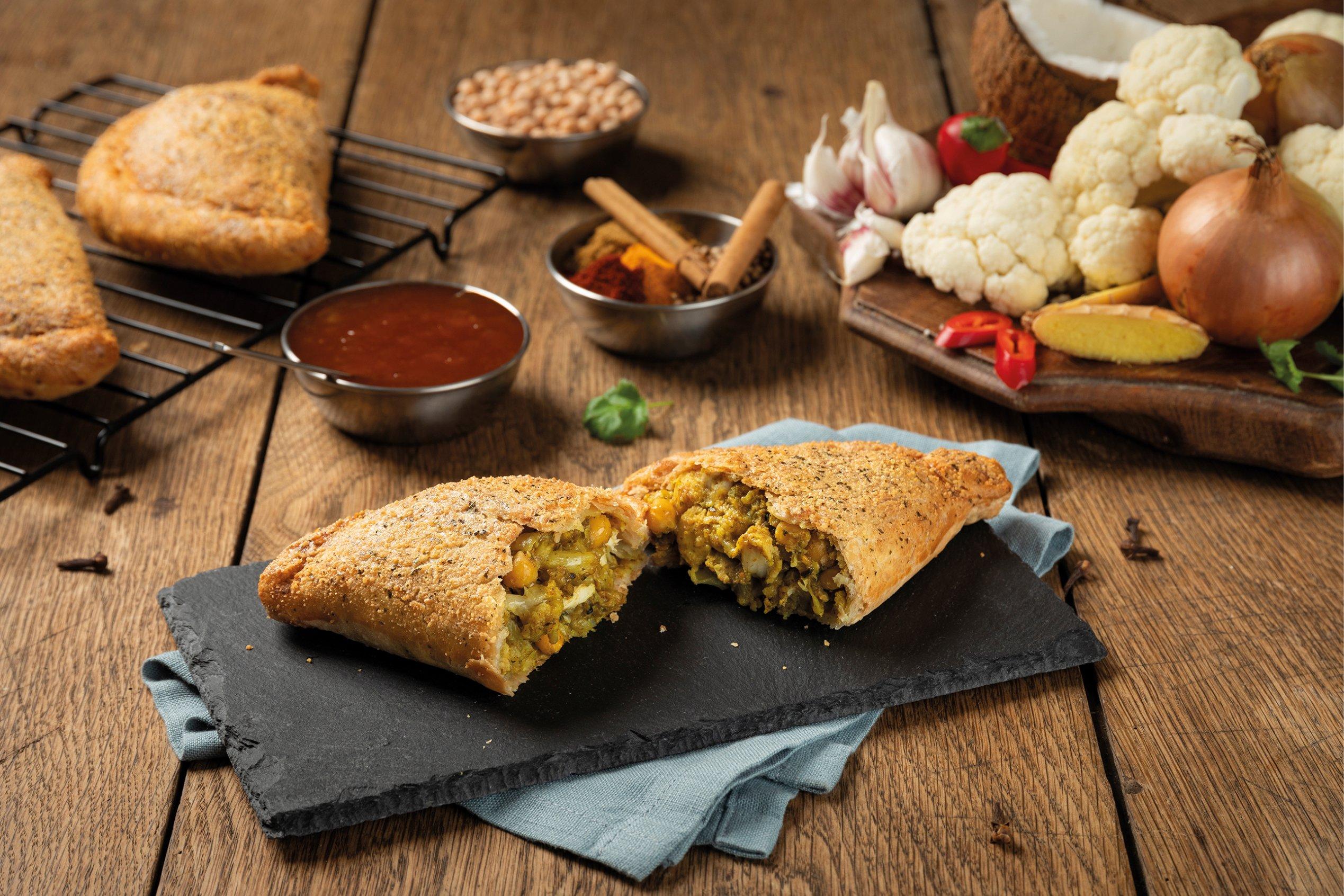 Proper Cornish Chicken Bhaji Pasty