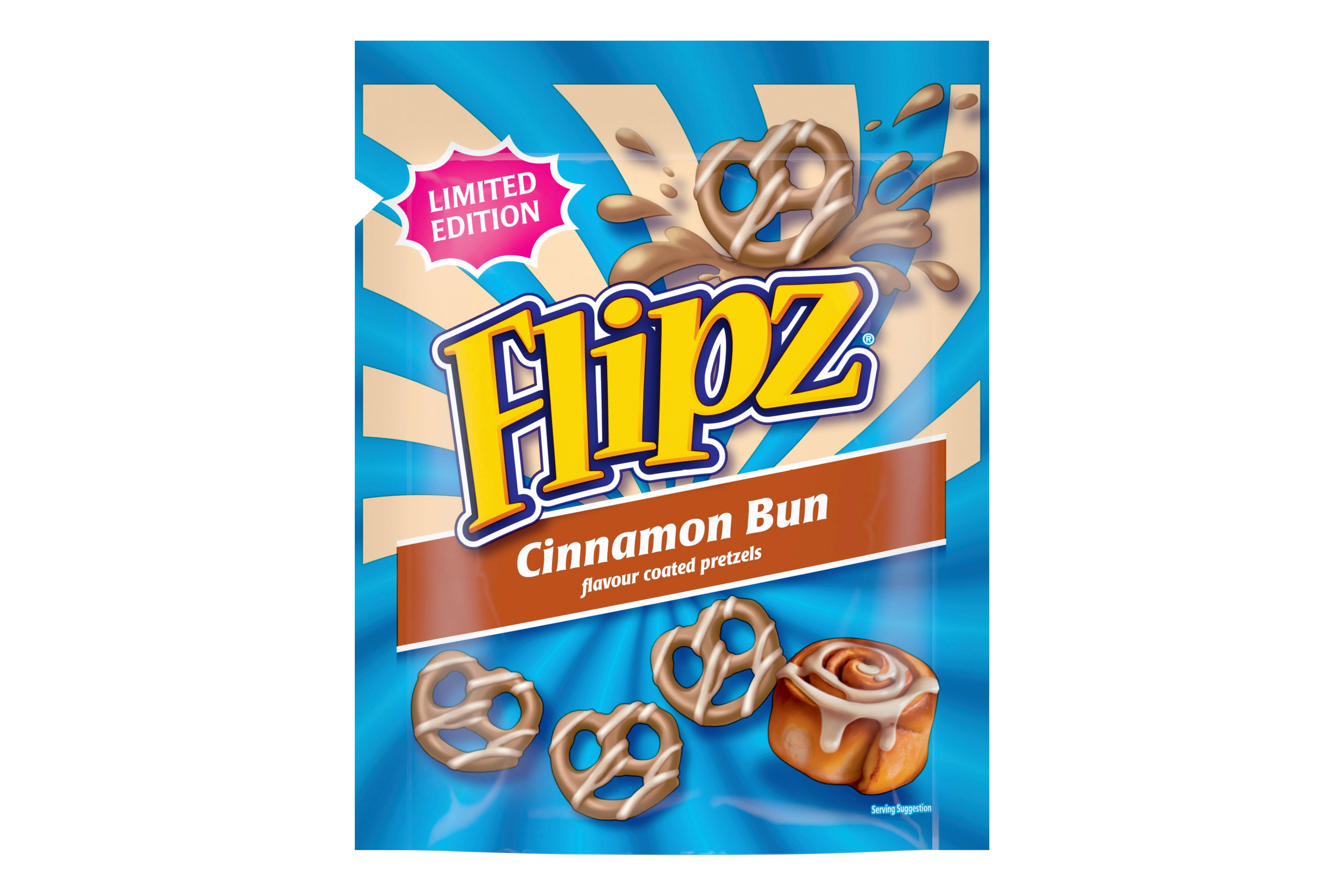 Flipz Cinnamon Bun Flavour Pretzel Snacks 90g
