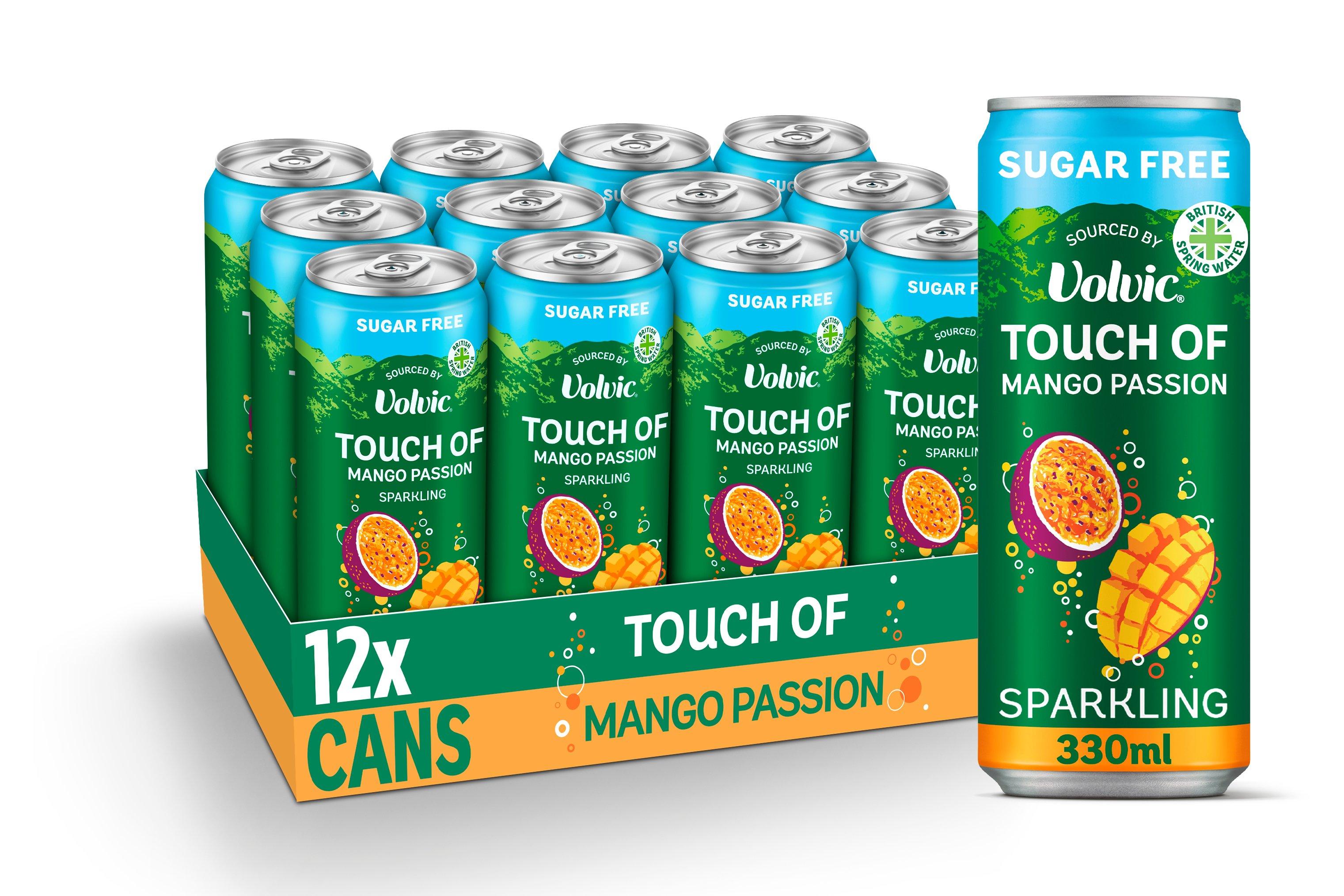 Volvic Touch of Mango Passion Sparkling Sugar Free Flavoured Water 330ml