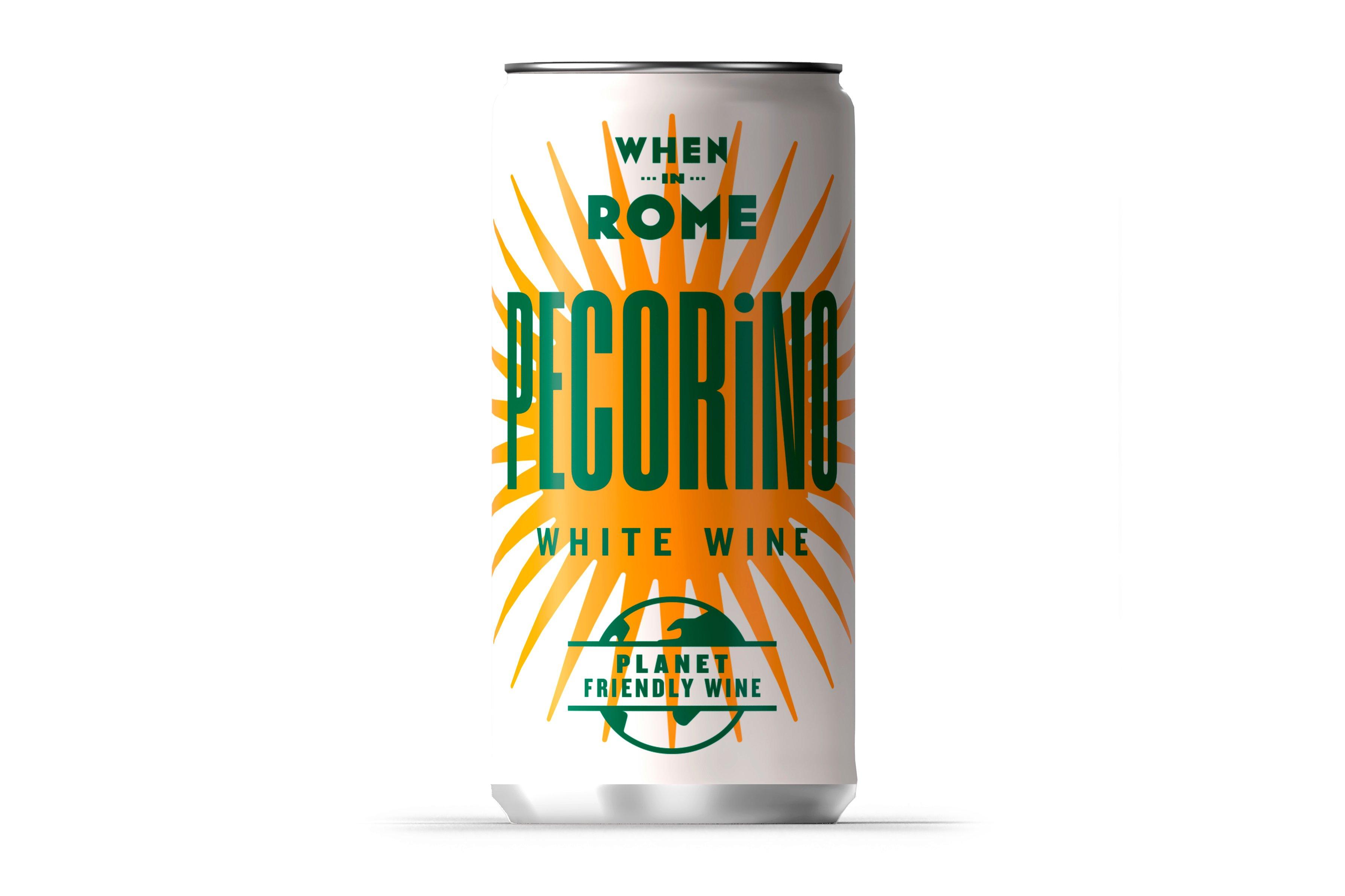 When in Rome White Wine Premium Can Pecorino 12 x 187ml