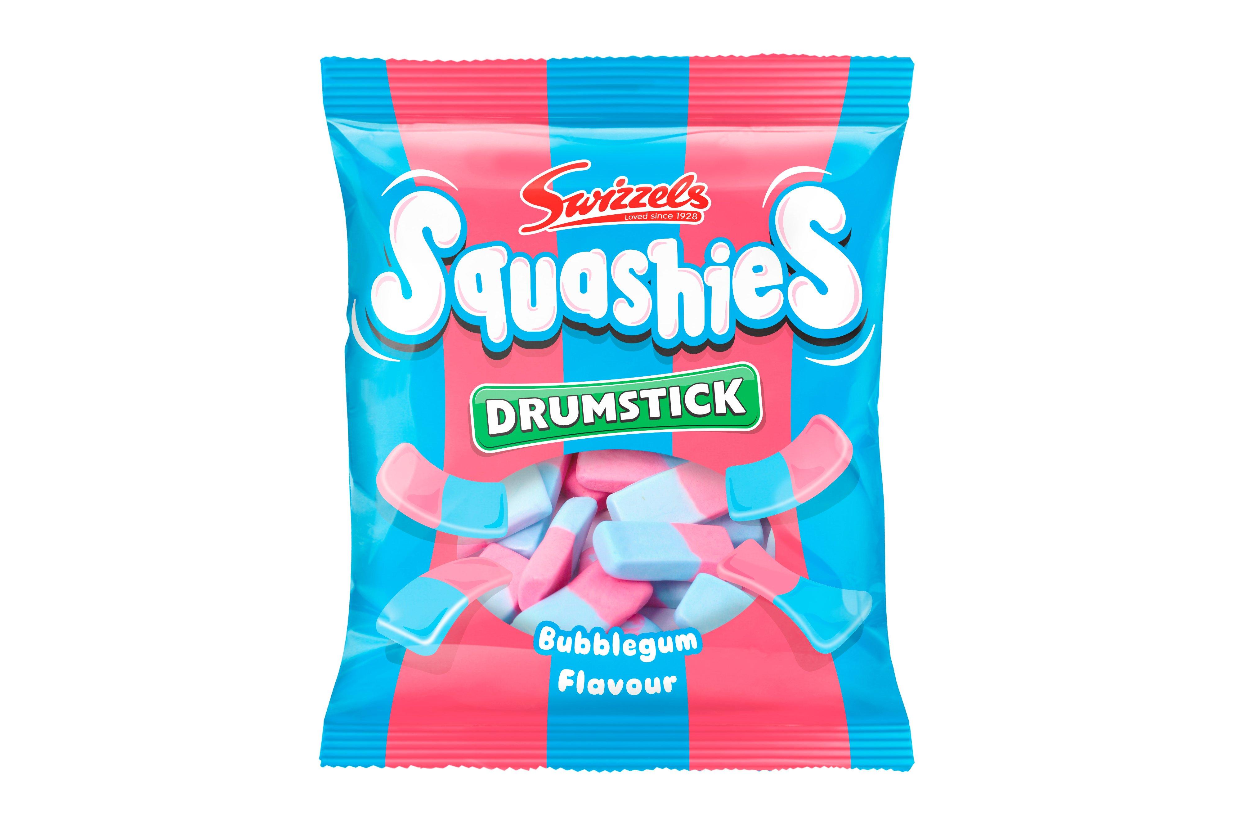 Swizzels Drumstick Swizzels Sweets Drumstick Squashies Bubblegum 140g Hang Bag Confectionary