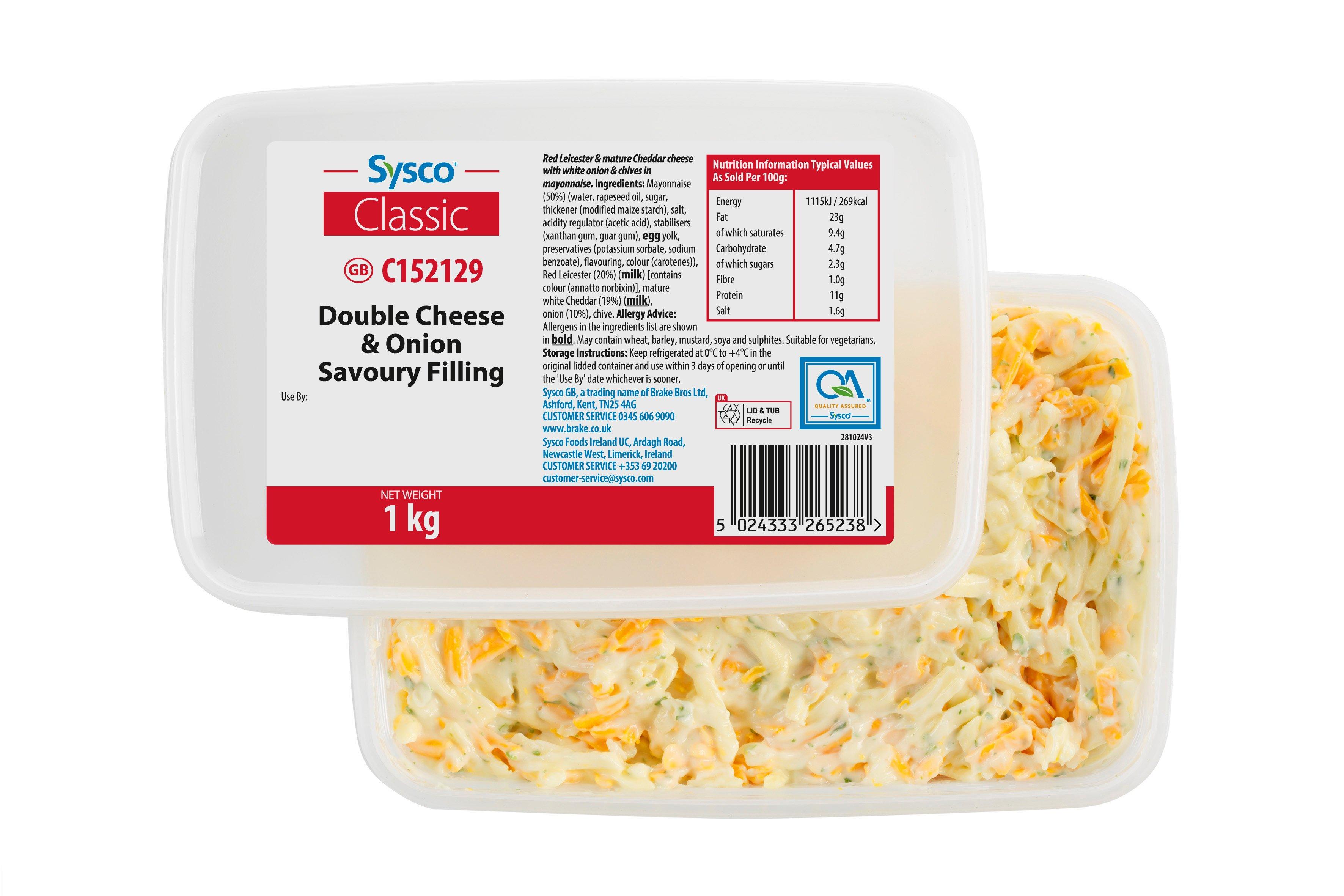 Sysco Classic Double Cheese & Onion Savoury Filling