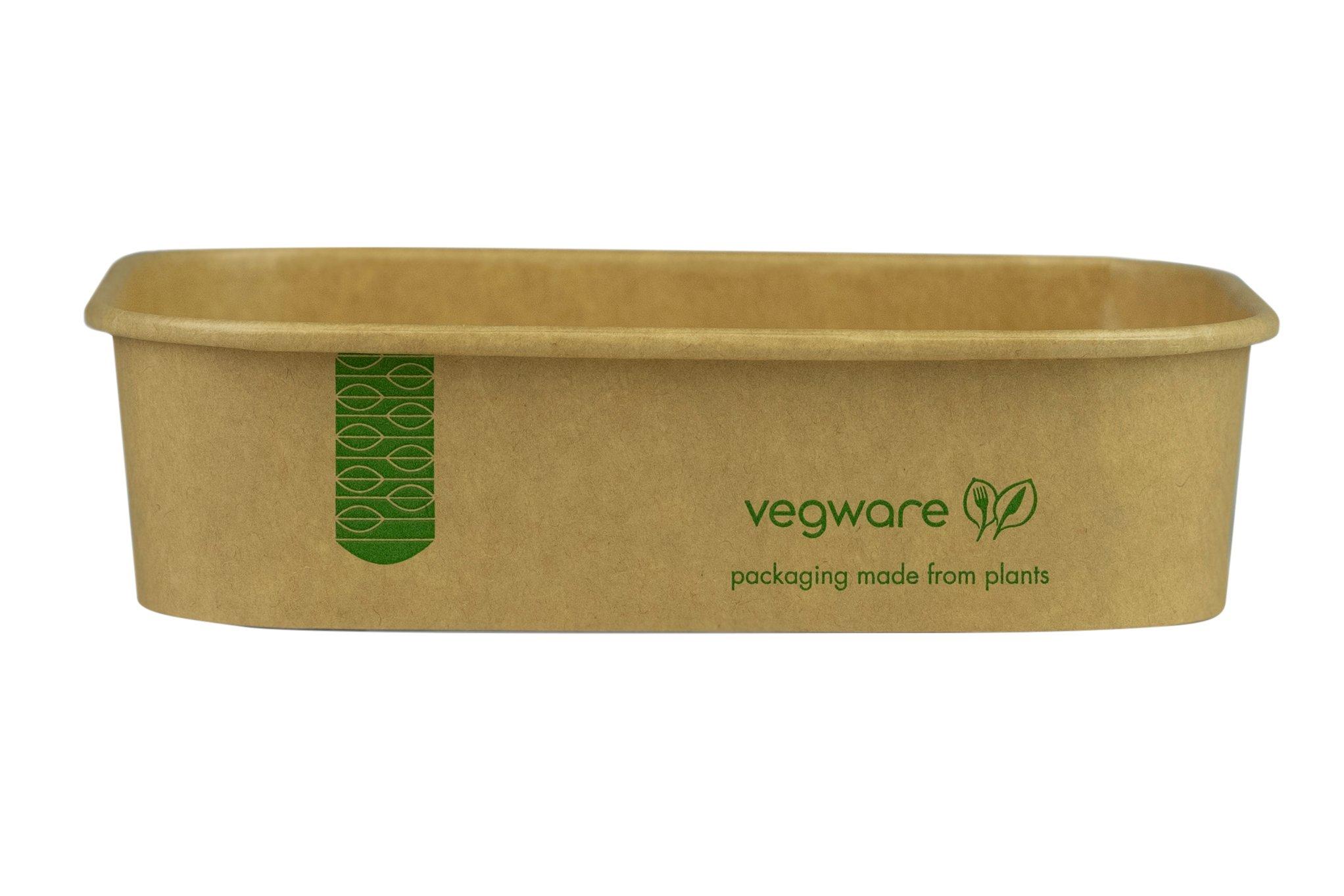 Vegware Rectangle Kraft Takeaway Container - 16oz/500ml