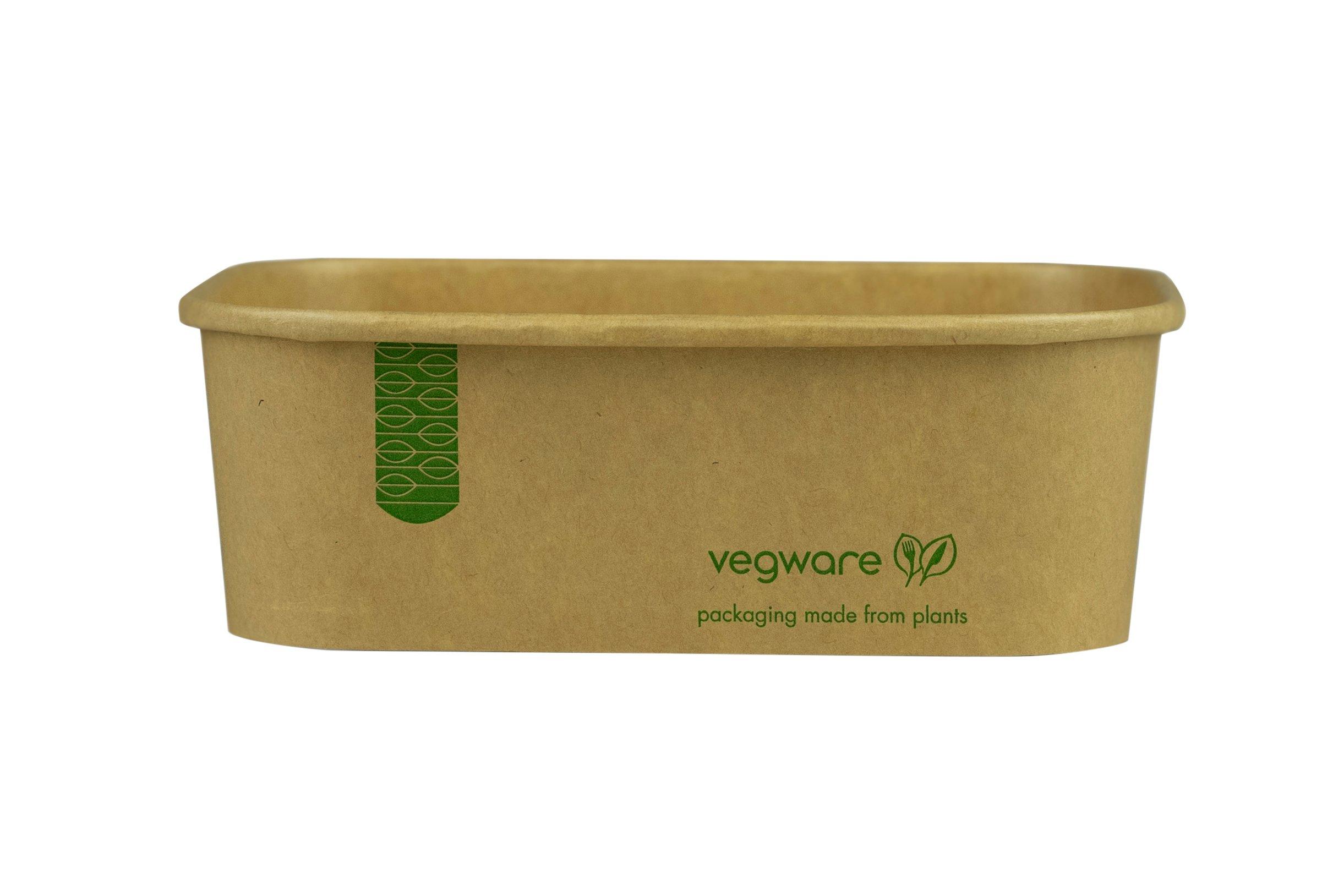 Vegware Rectangle Kraft Takeaway Container - 24oz/750ml
