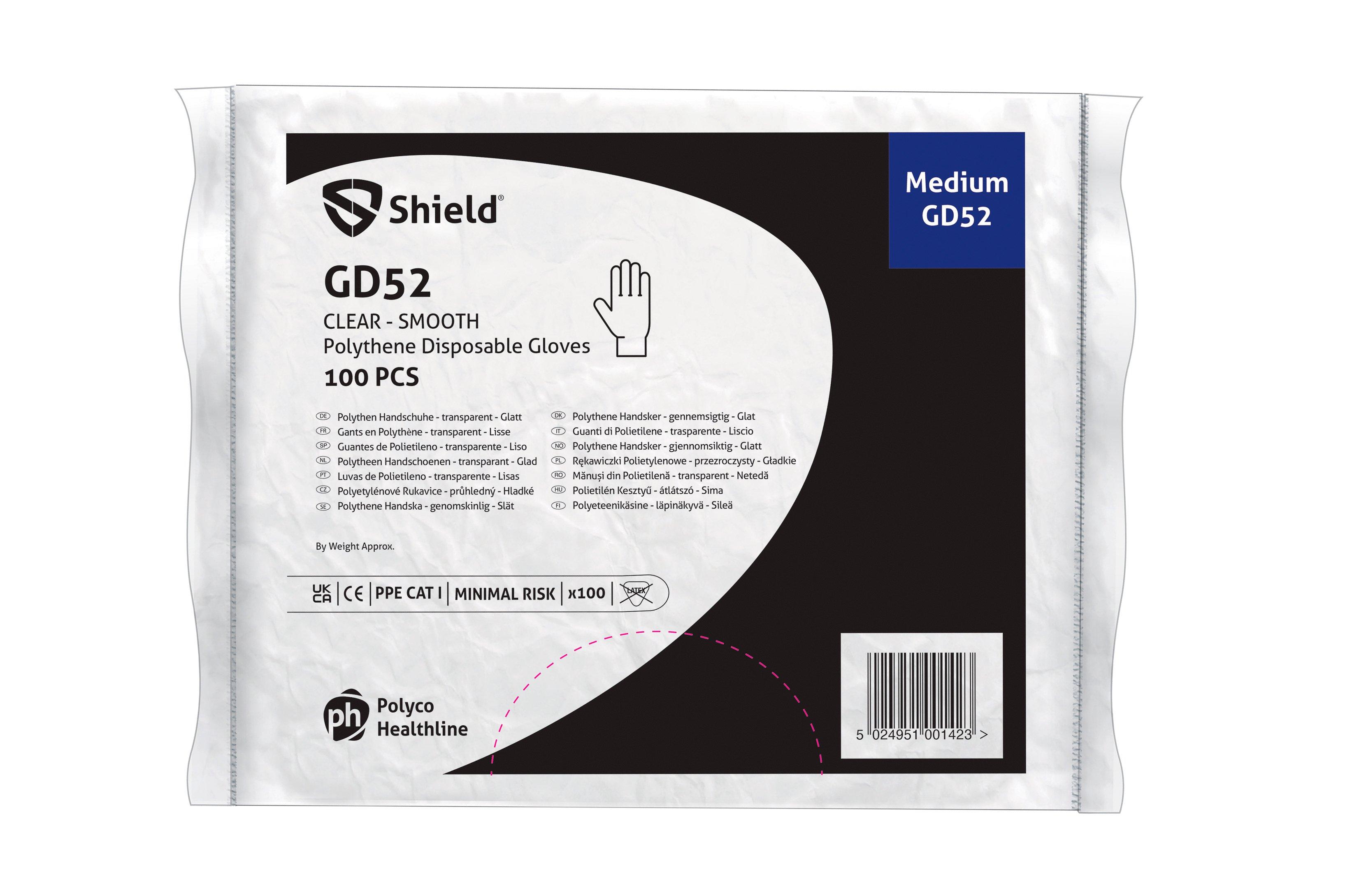 Clear Polythene Disposable Glove Medium