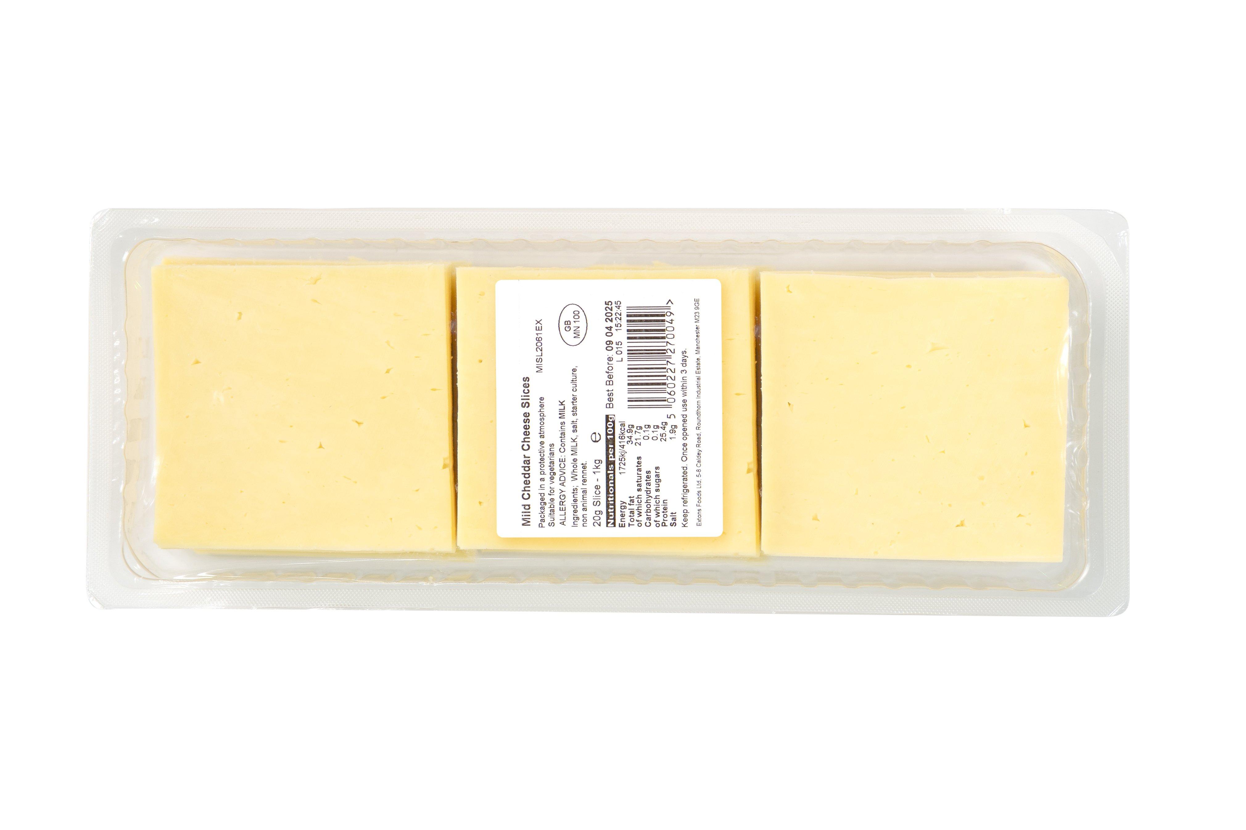 Extons Mild Cheddar Cheese Slices