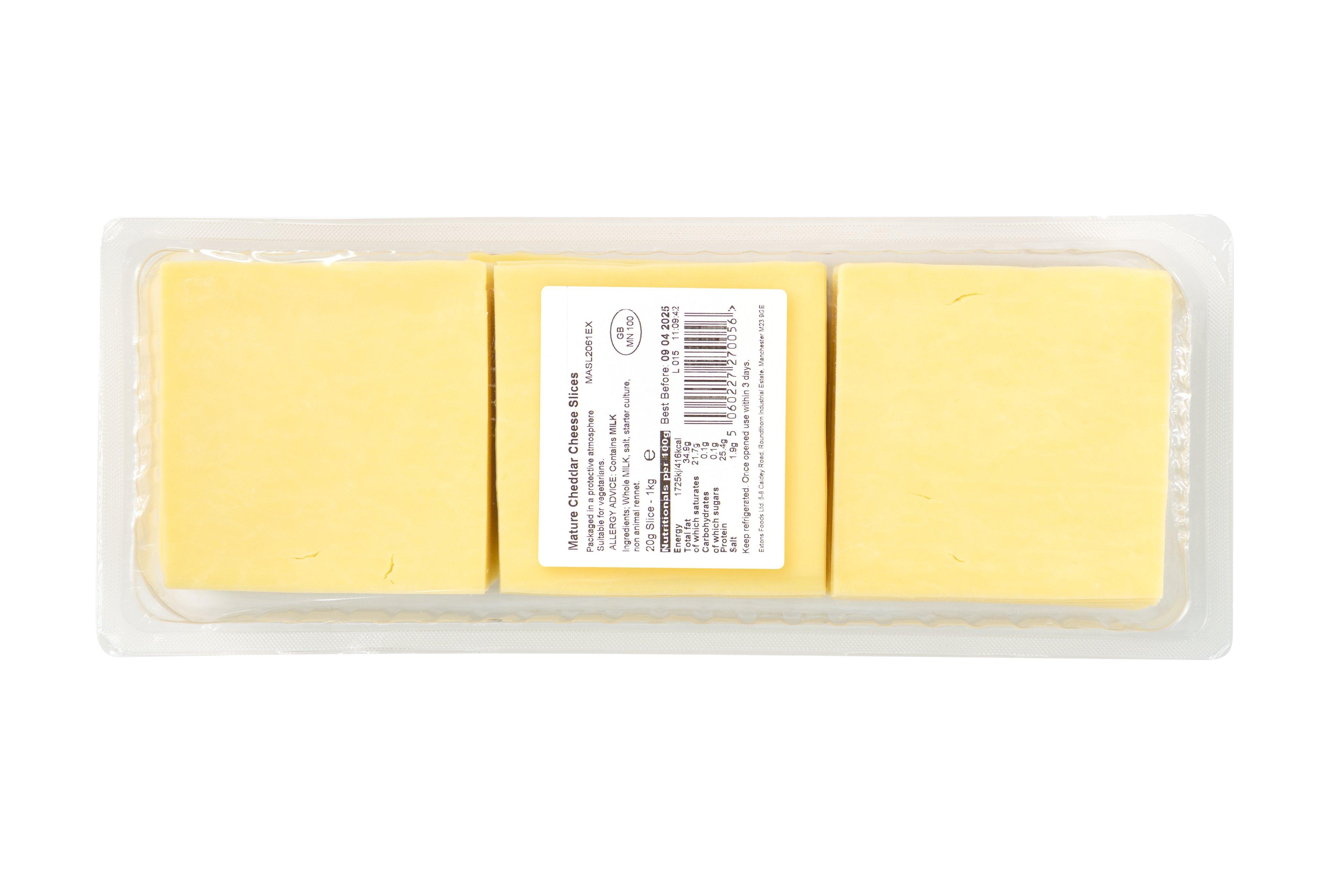 Extons Mature Cheddar Cheese Slices