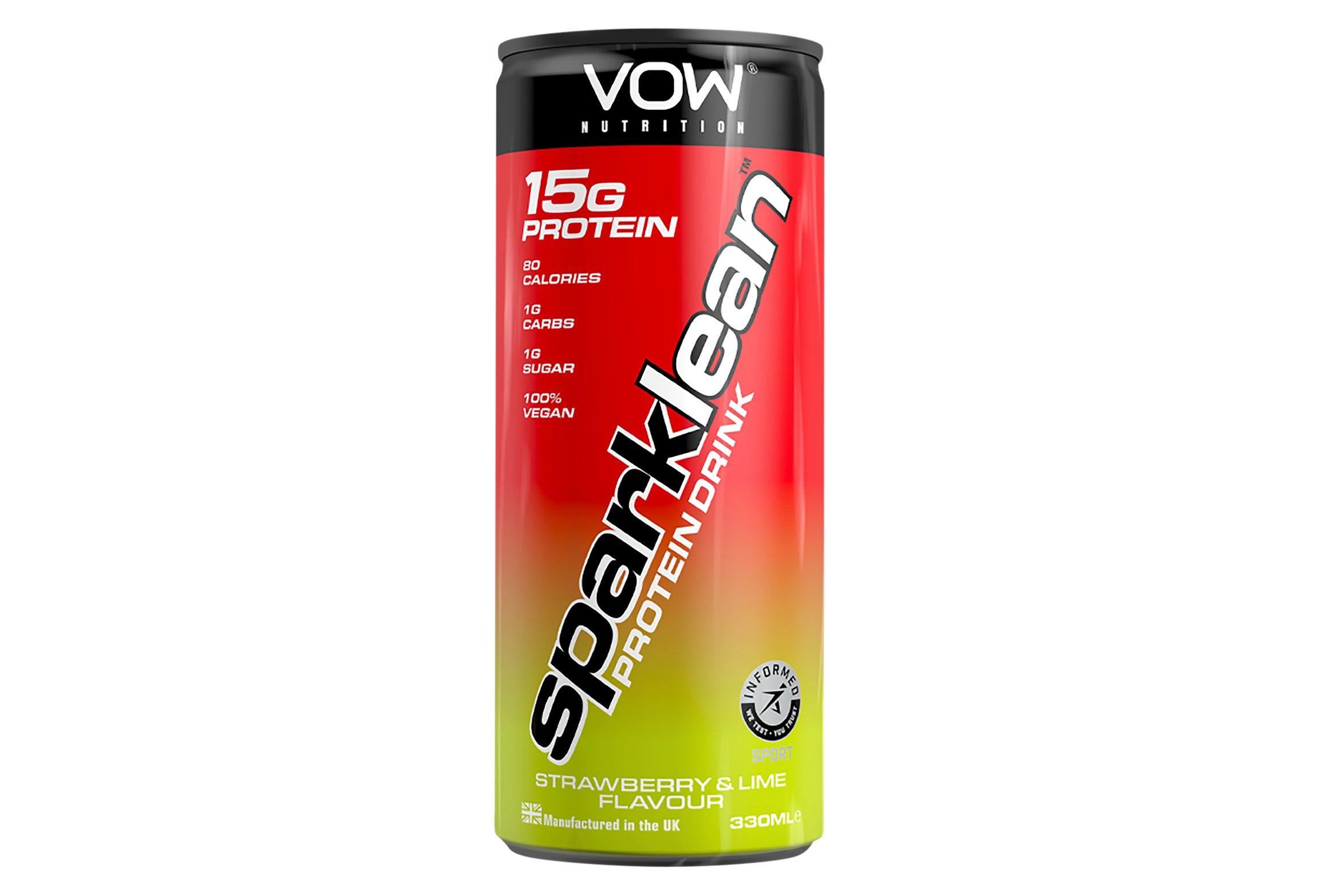VOW Sparklean Strawberry & Lime Protein Drink 330ml