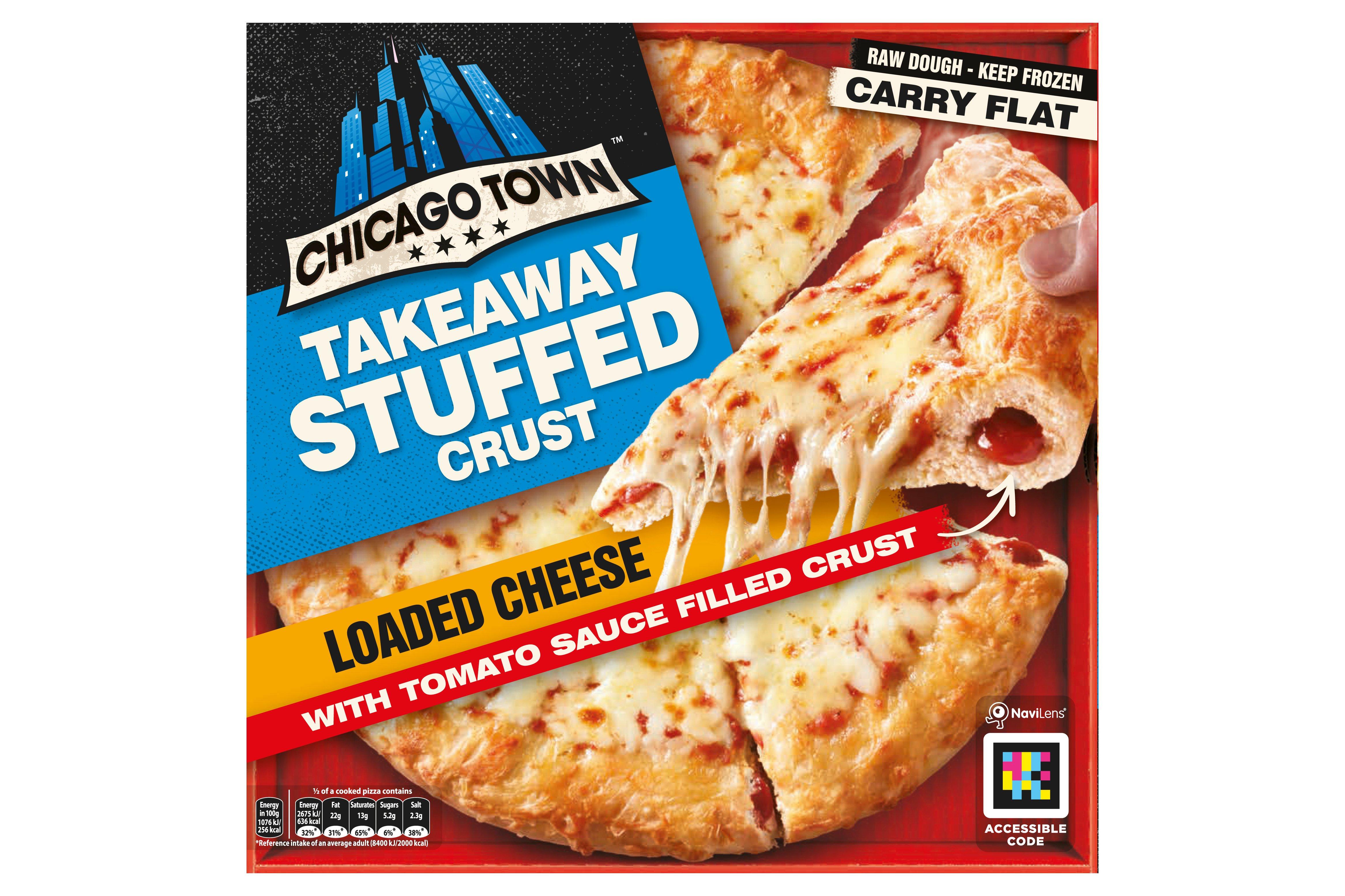 Chicago Town Take Away Stuffed Crust Four Cheese Pizza