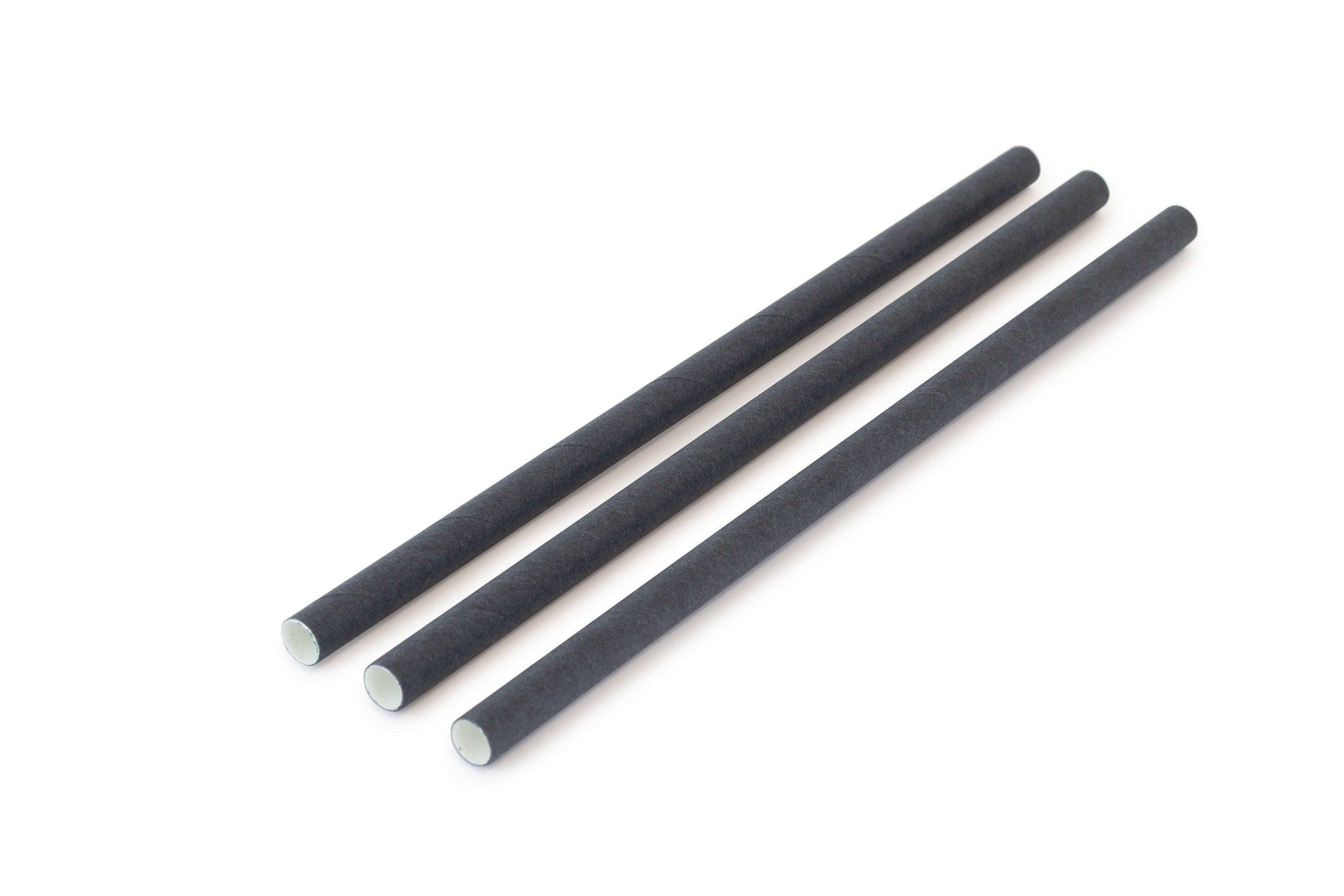 Sysco Earth Plus Black Paper Straw 200mm x 8mm