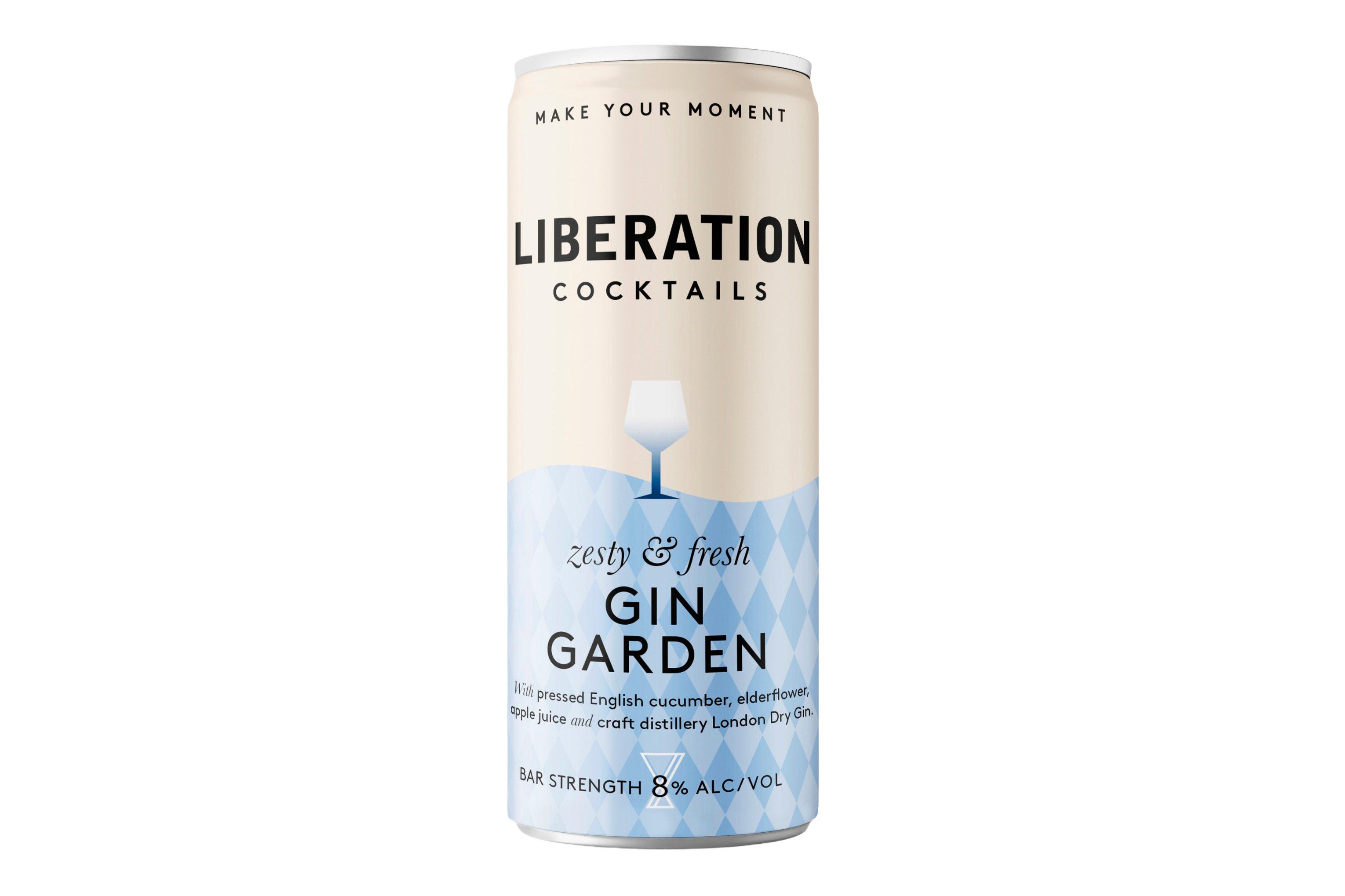 Liberation Gin Garden Cocktail Cans 200ml 8% ABV
