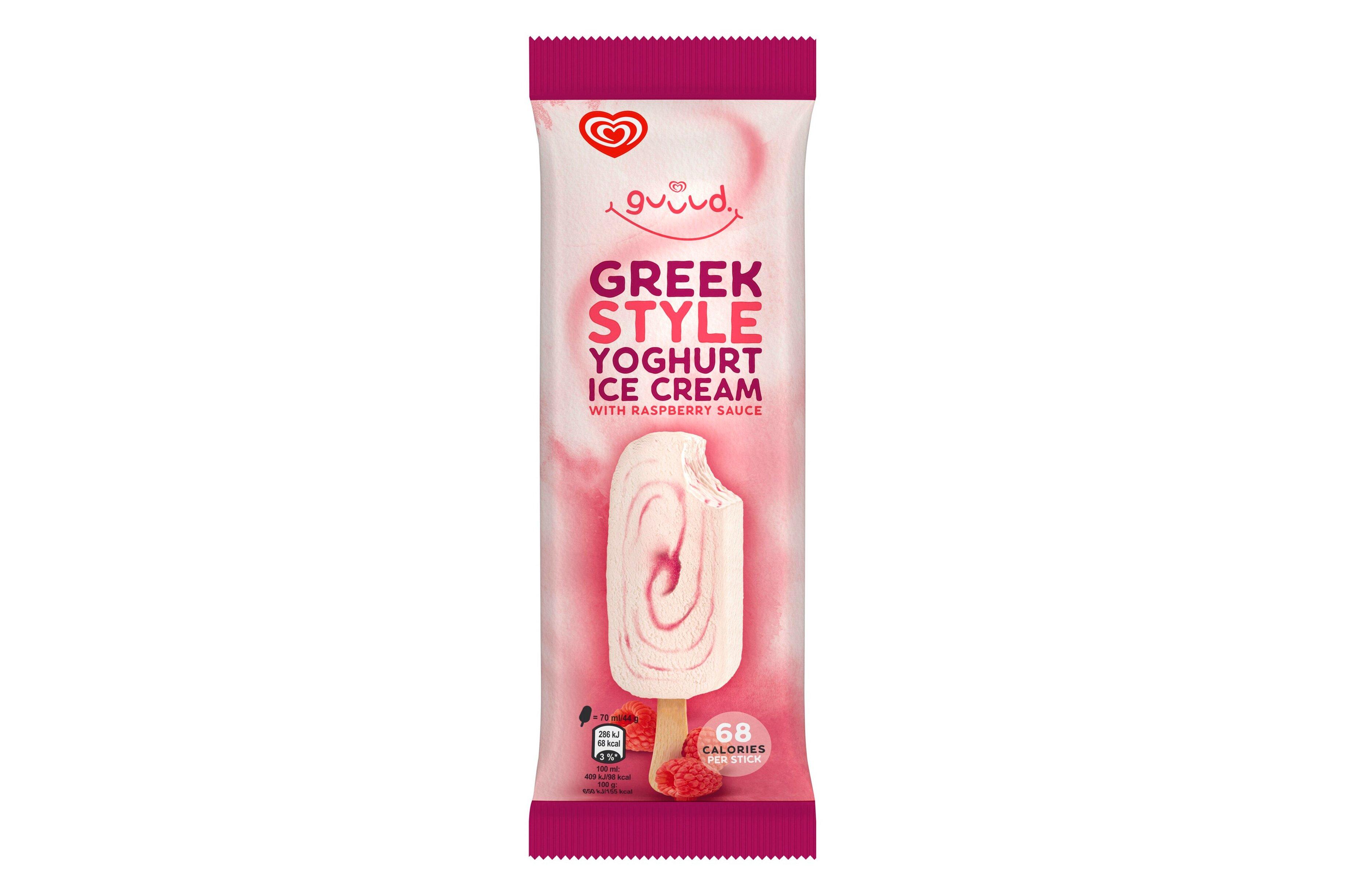 Wall's Guuud Raspberry Greek Style Yoghurt Ice Cream stick