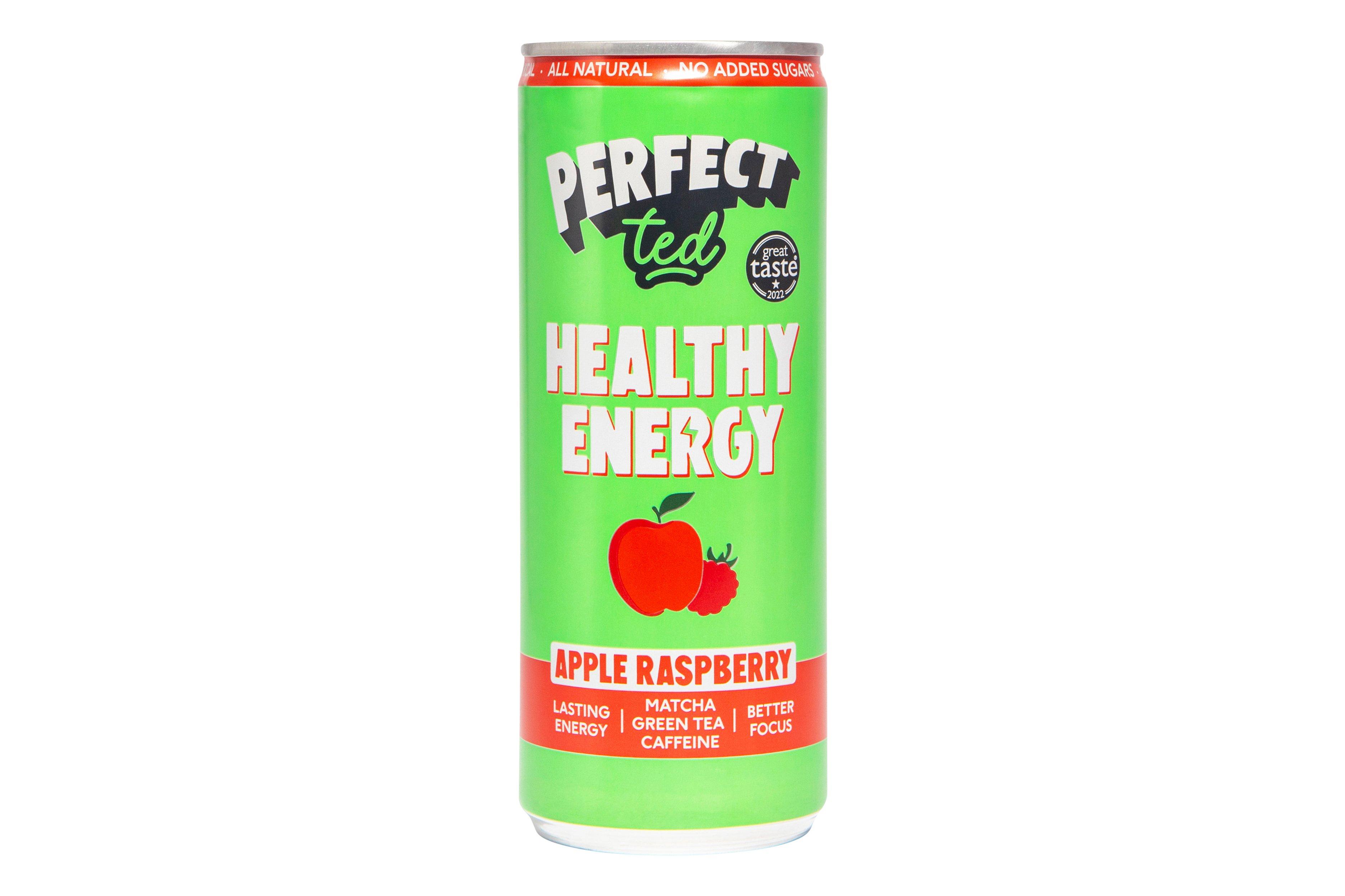 PerfectTed Apple & Raspberry Sparkling Matcha Energy 250ml