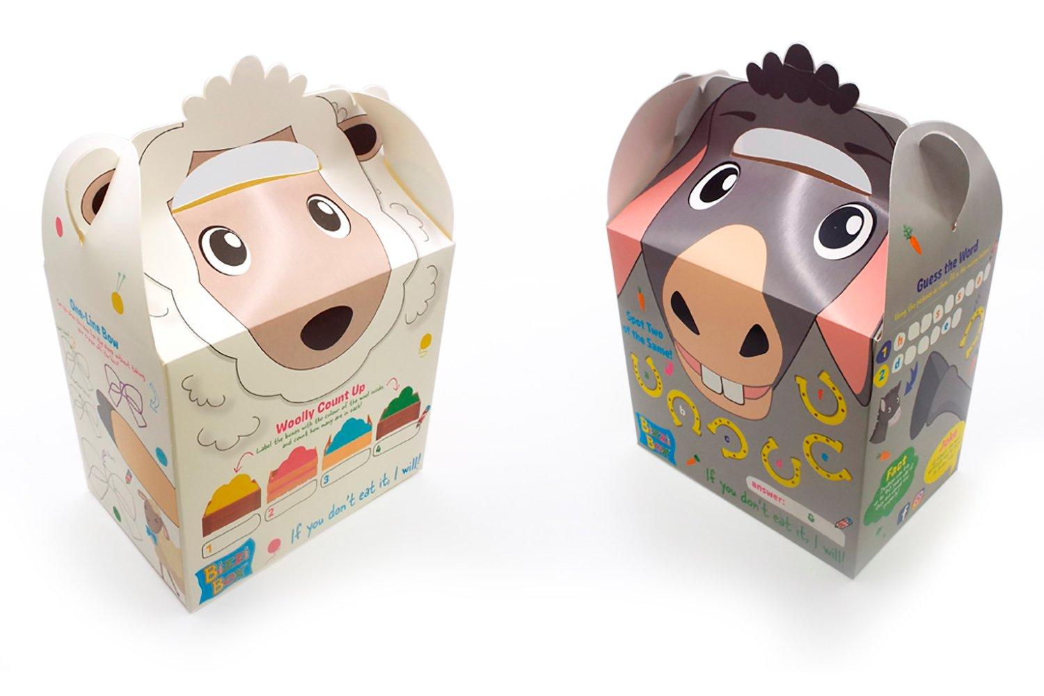 Bizzi Donkey & Sheep Takeaway Boxes