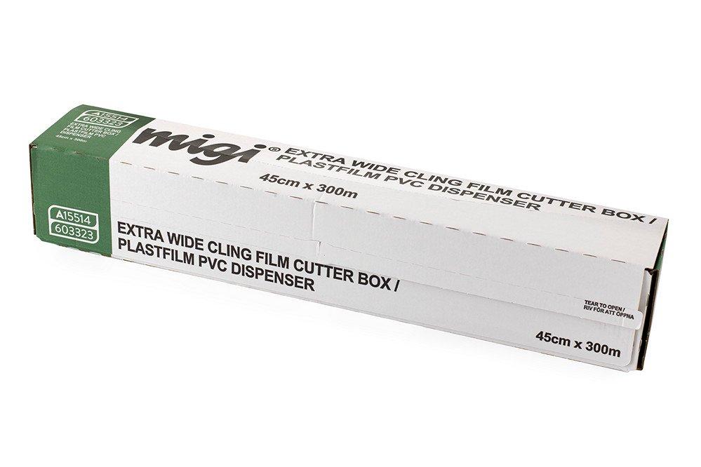 Migi Extra Wide PVC Cling Film Cutter Box - 45cm x 300m