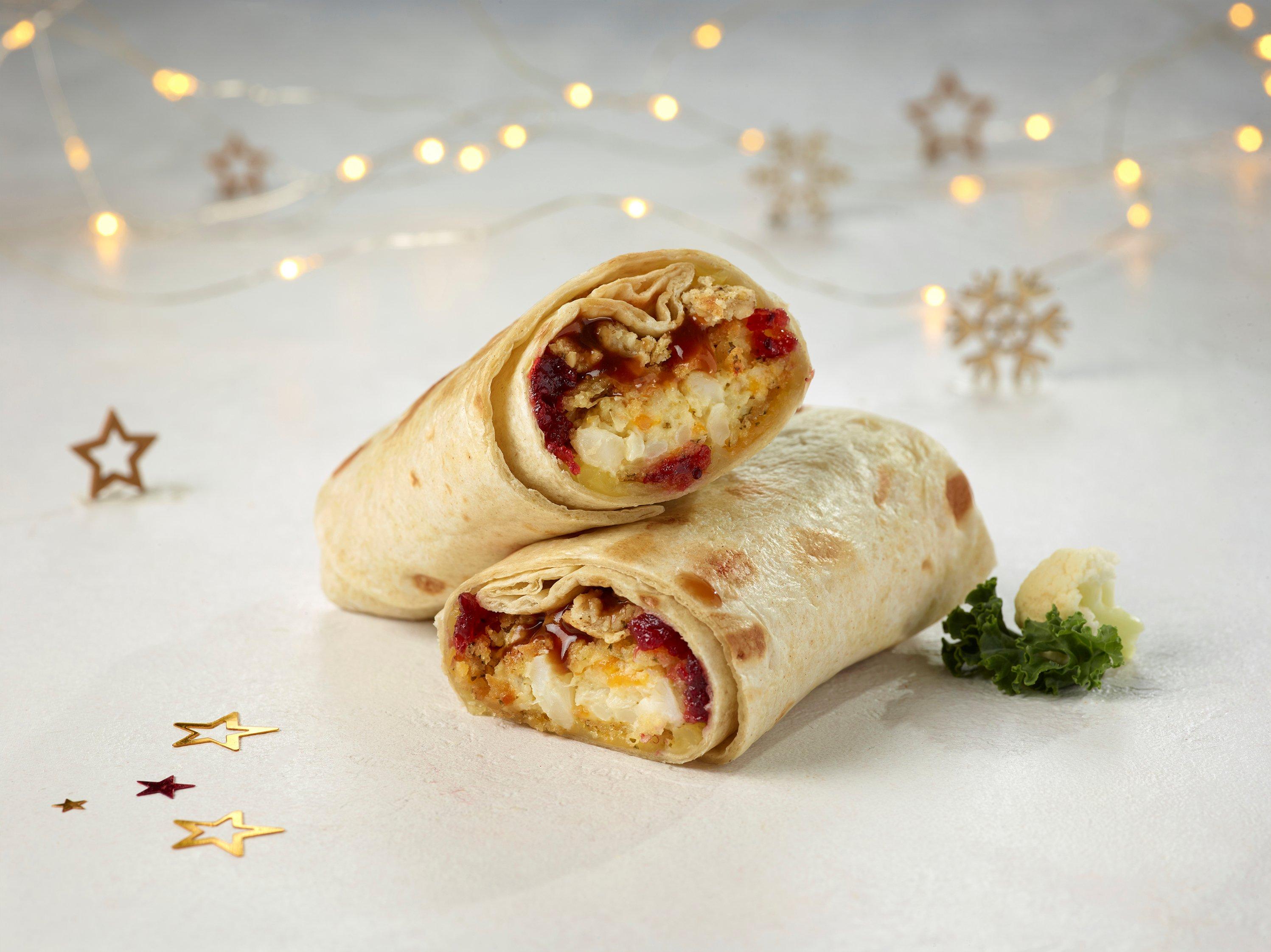Christmas Cauliflower, Kale & Cheddar Wrap