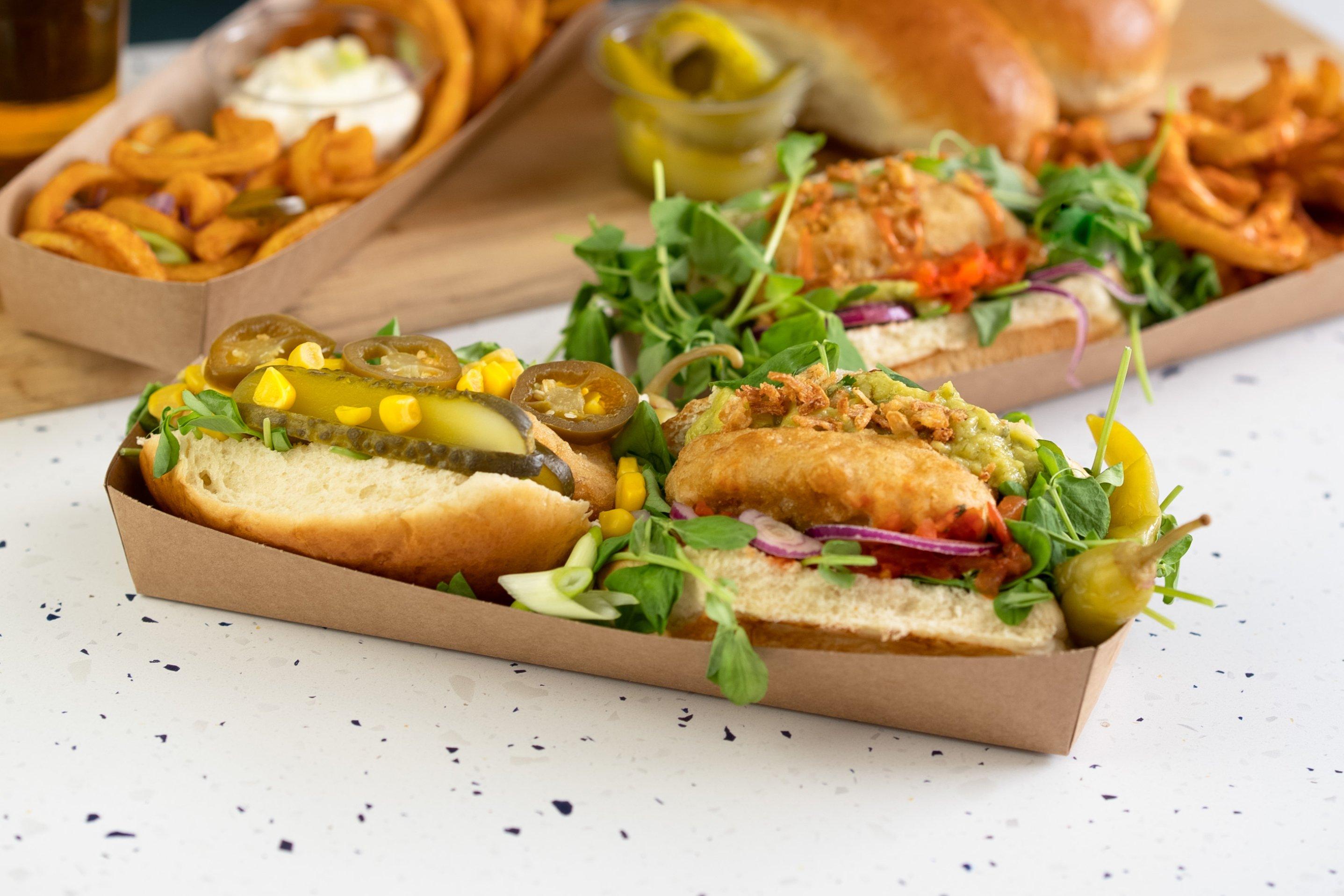 Vegware Kraft Hot Dog/Baguette Tray