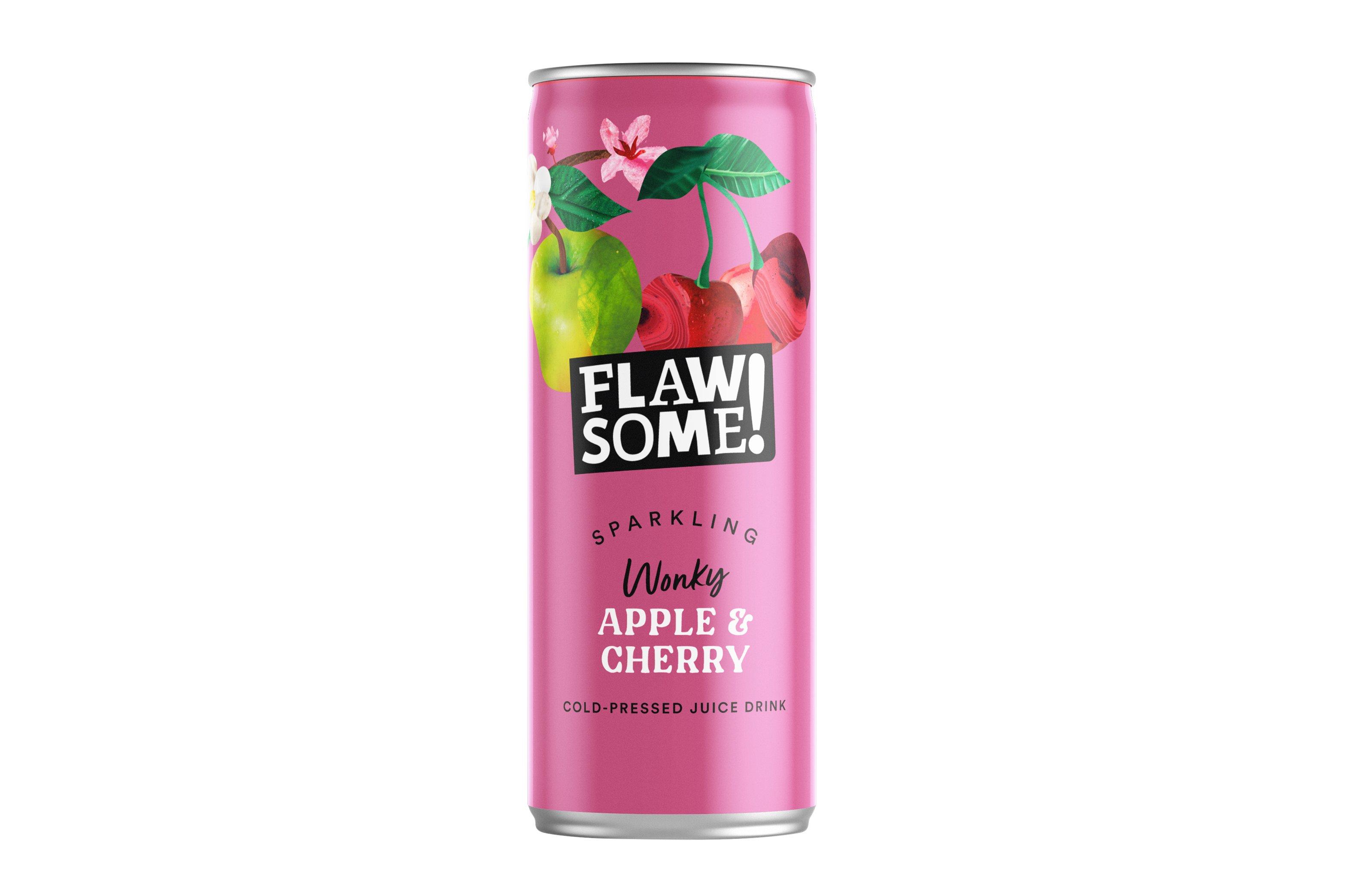 Flawsome! Apple & Sour Cherry Lightly Sparkling Juice Drink