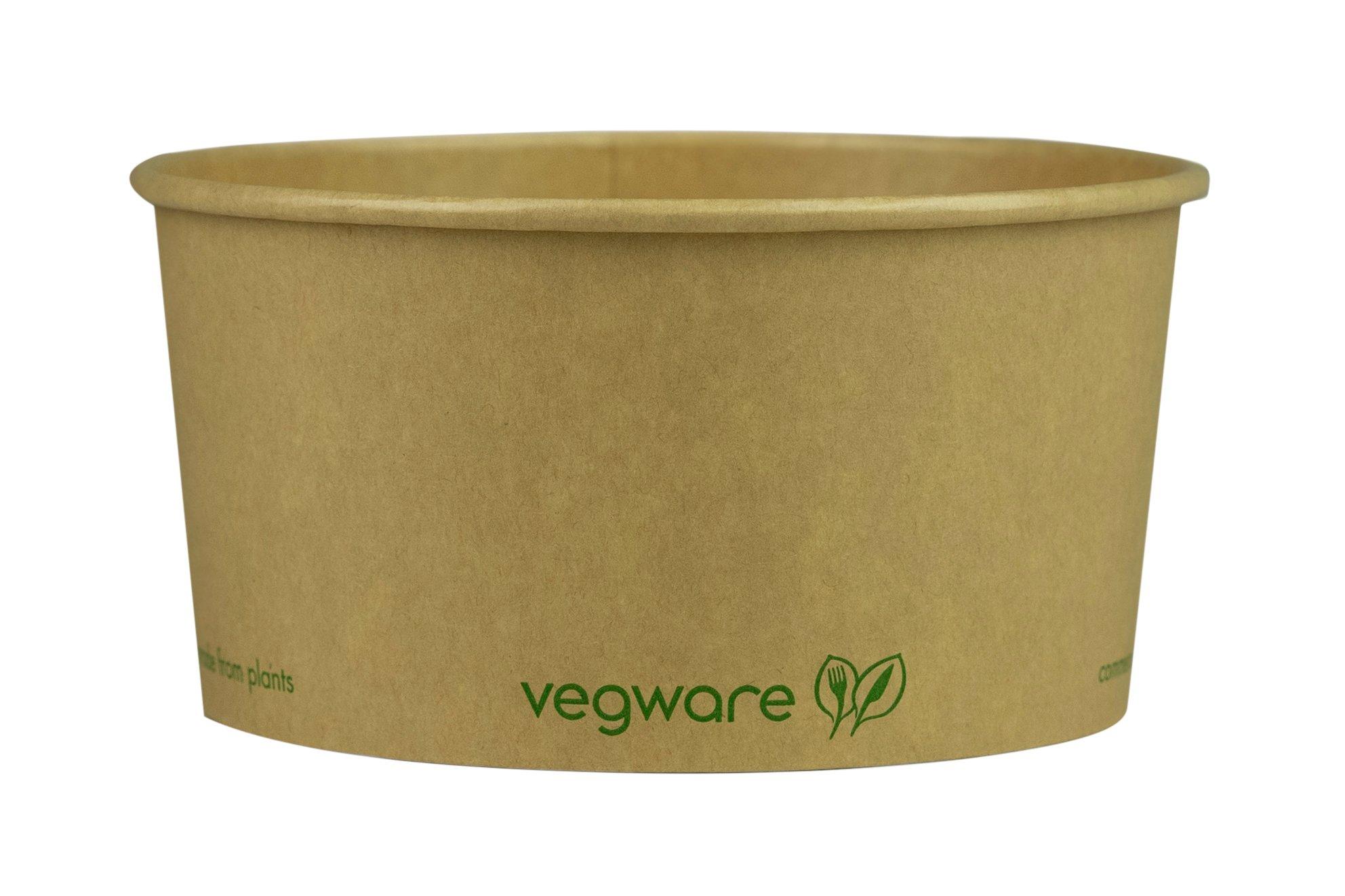 Vegware Round Kraft Food Bowls 34oz