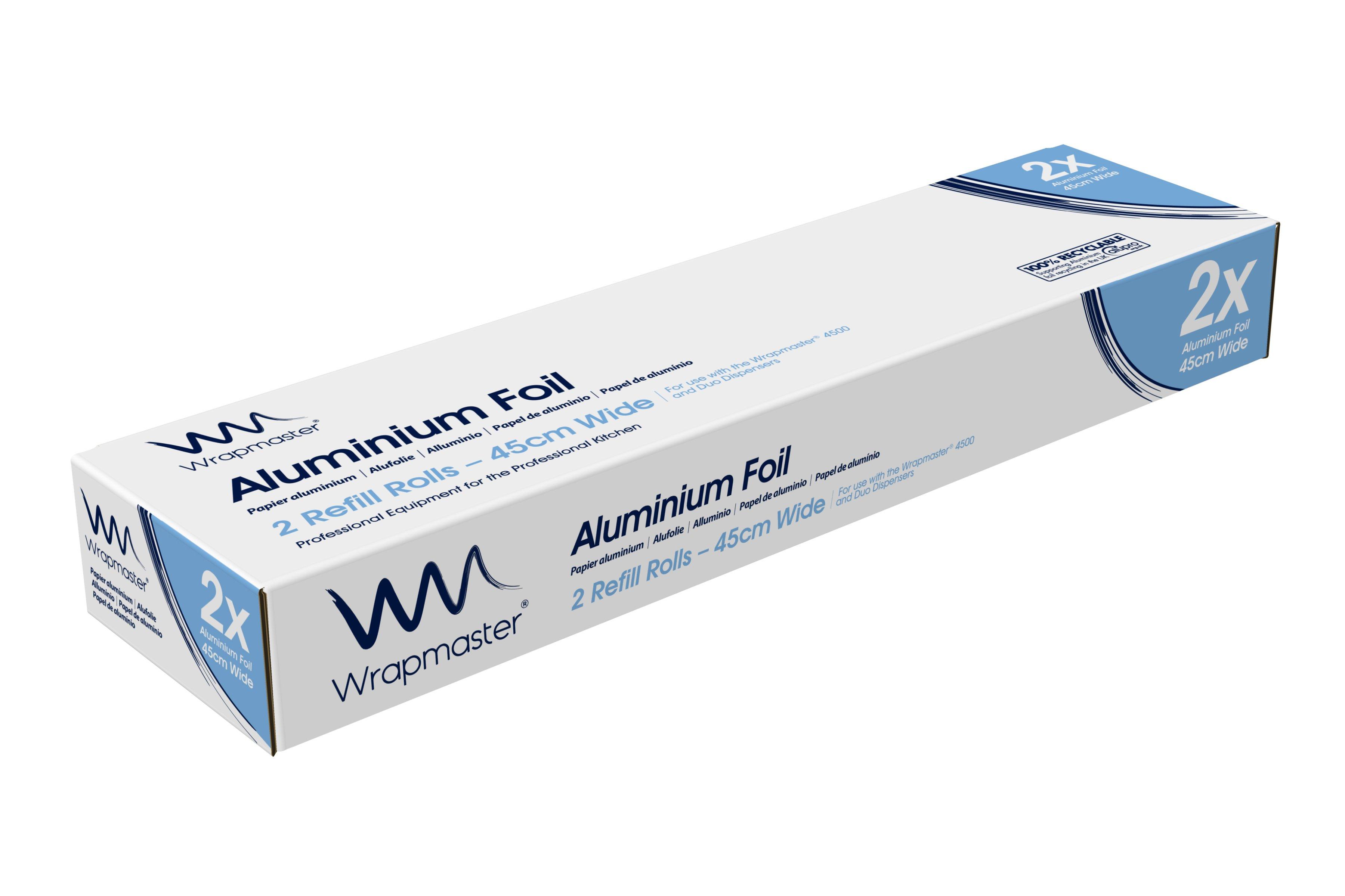 Wrapmaster 4500 Aluminium Foil Refill Rolls - 45cm x 150m x 2