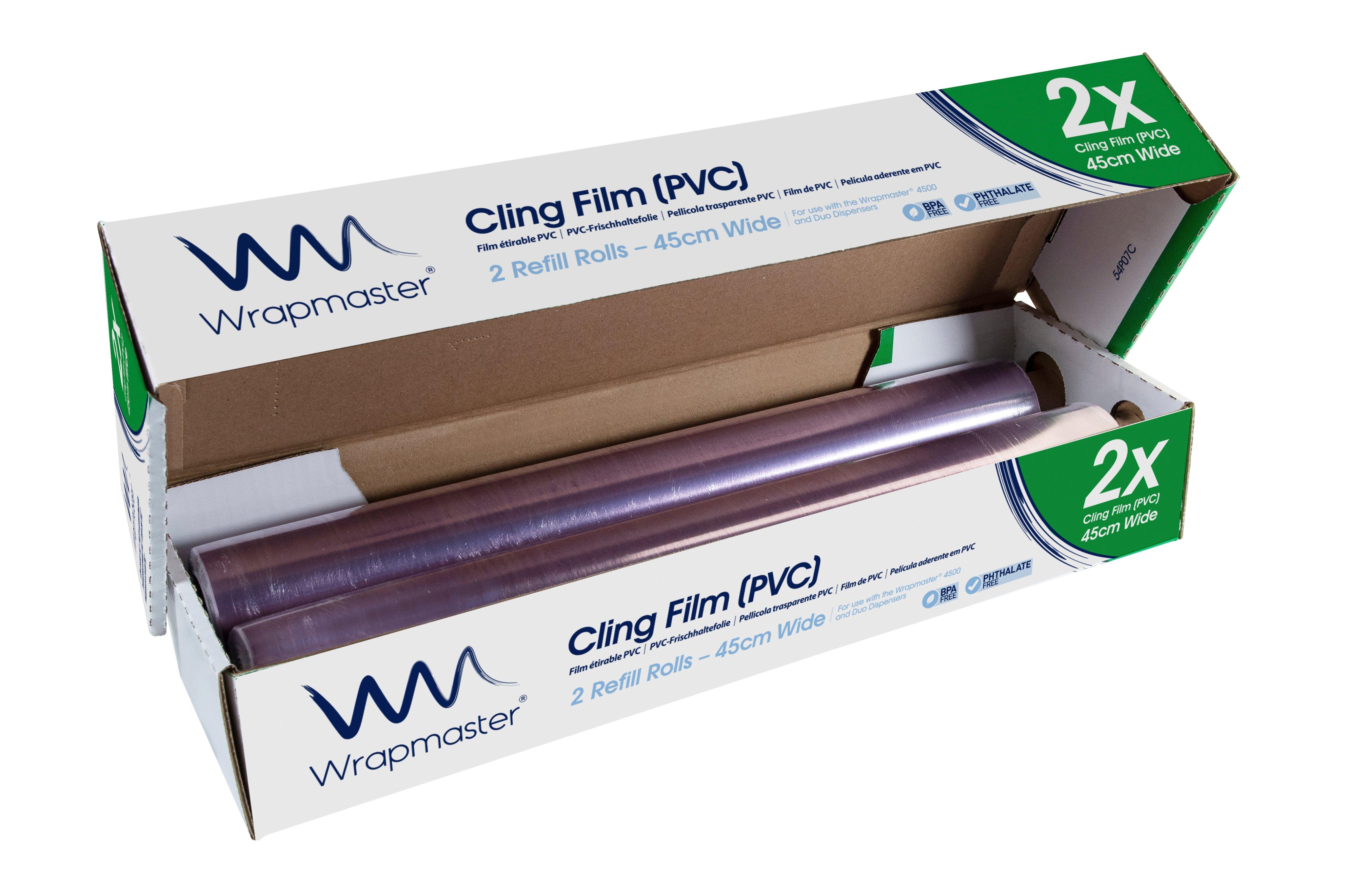 Wrapmaster 4500 PVC Cling Film Refill Rolls - 45cm x 500m x 2