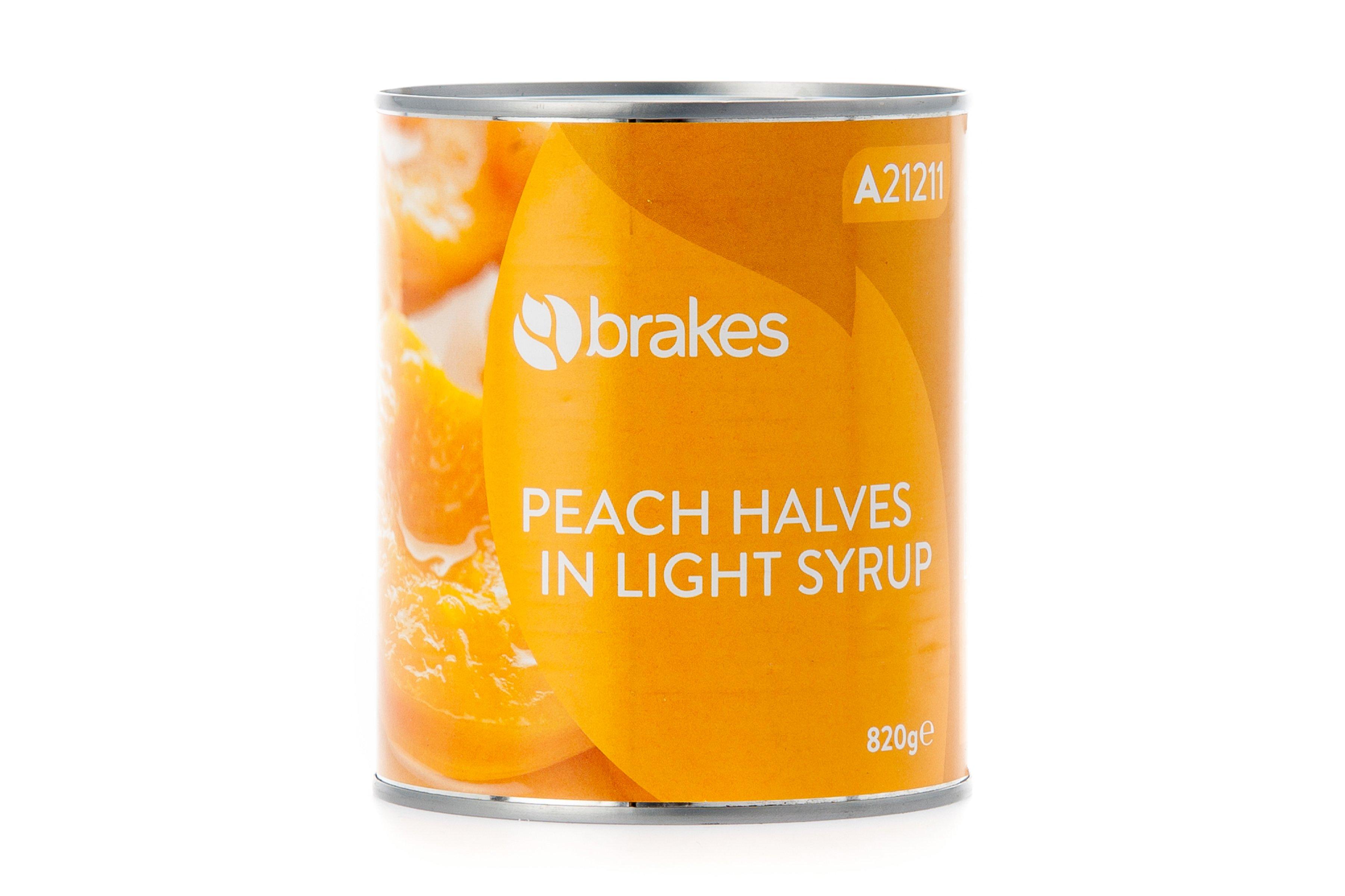 Brakes Peach Halves in Light Syrup