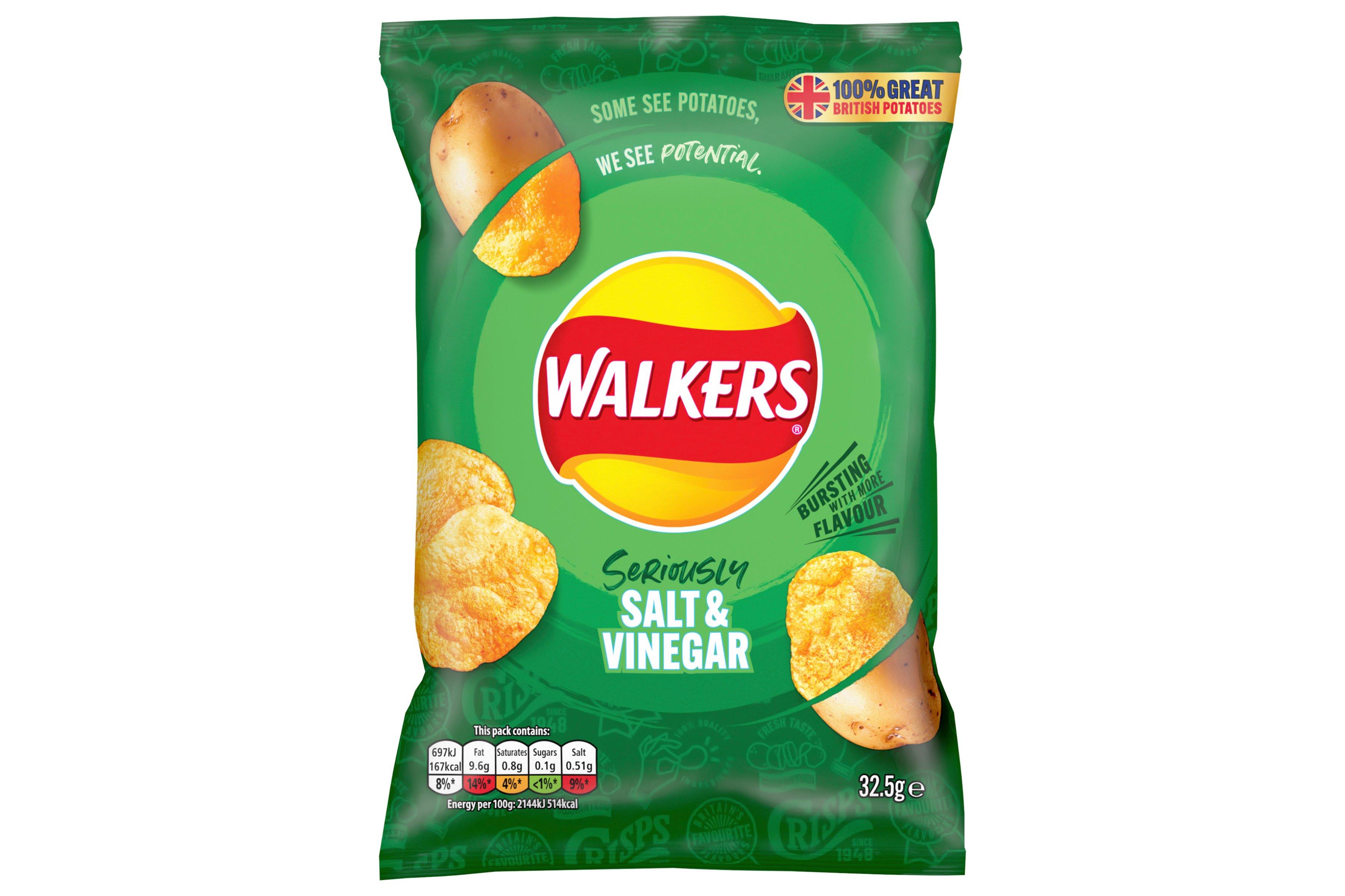 Walkers Salt & Vinegar Crisps 32.5g
