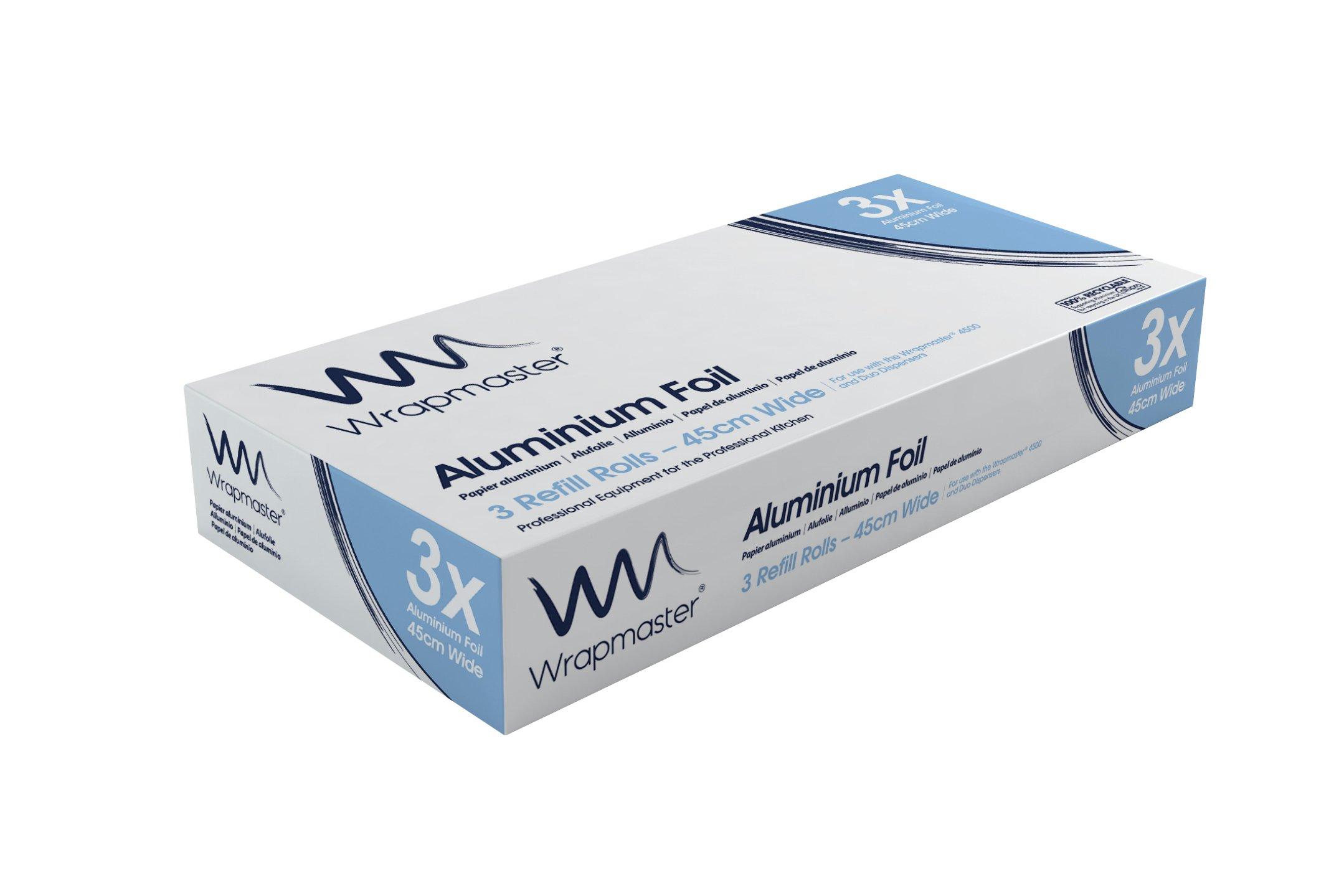 Wrapmaster 4500 Aluminium Foil Refill Rolls - 45cm x 90m x 3