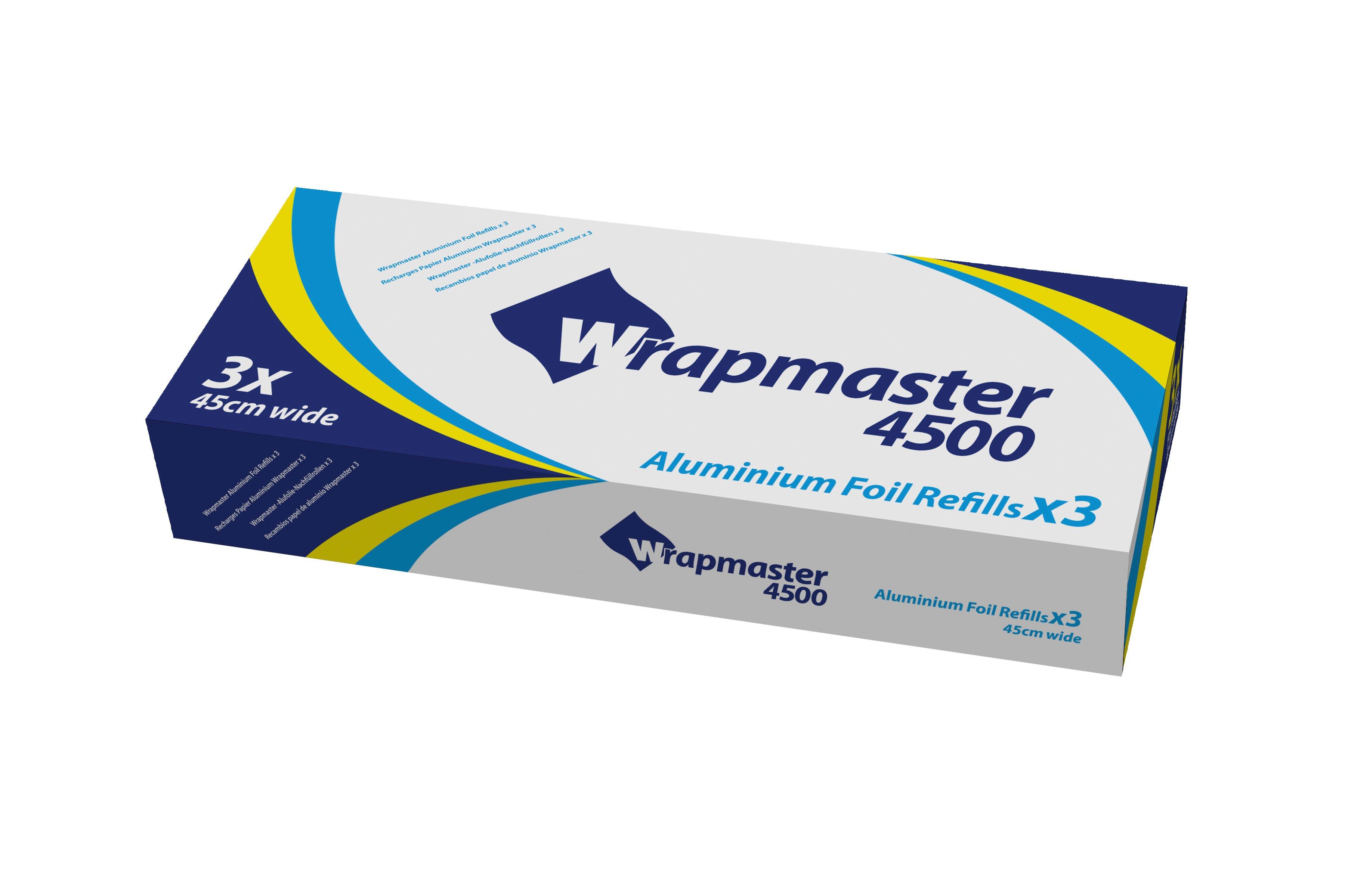 Wrapmaster 4500 Aluminium Foil Refill Rolls - 45cm x 90m x 3