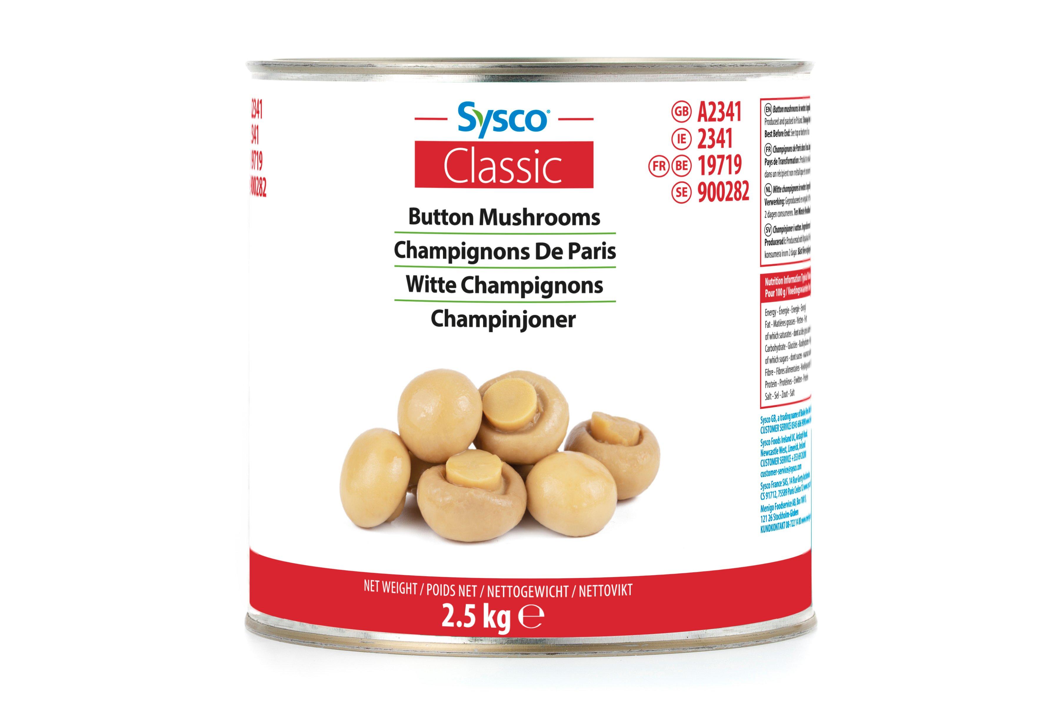 Sysco Classic Whole mushrooms
