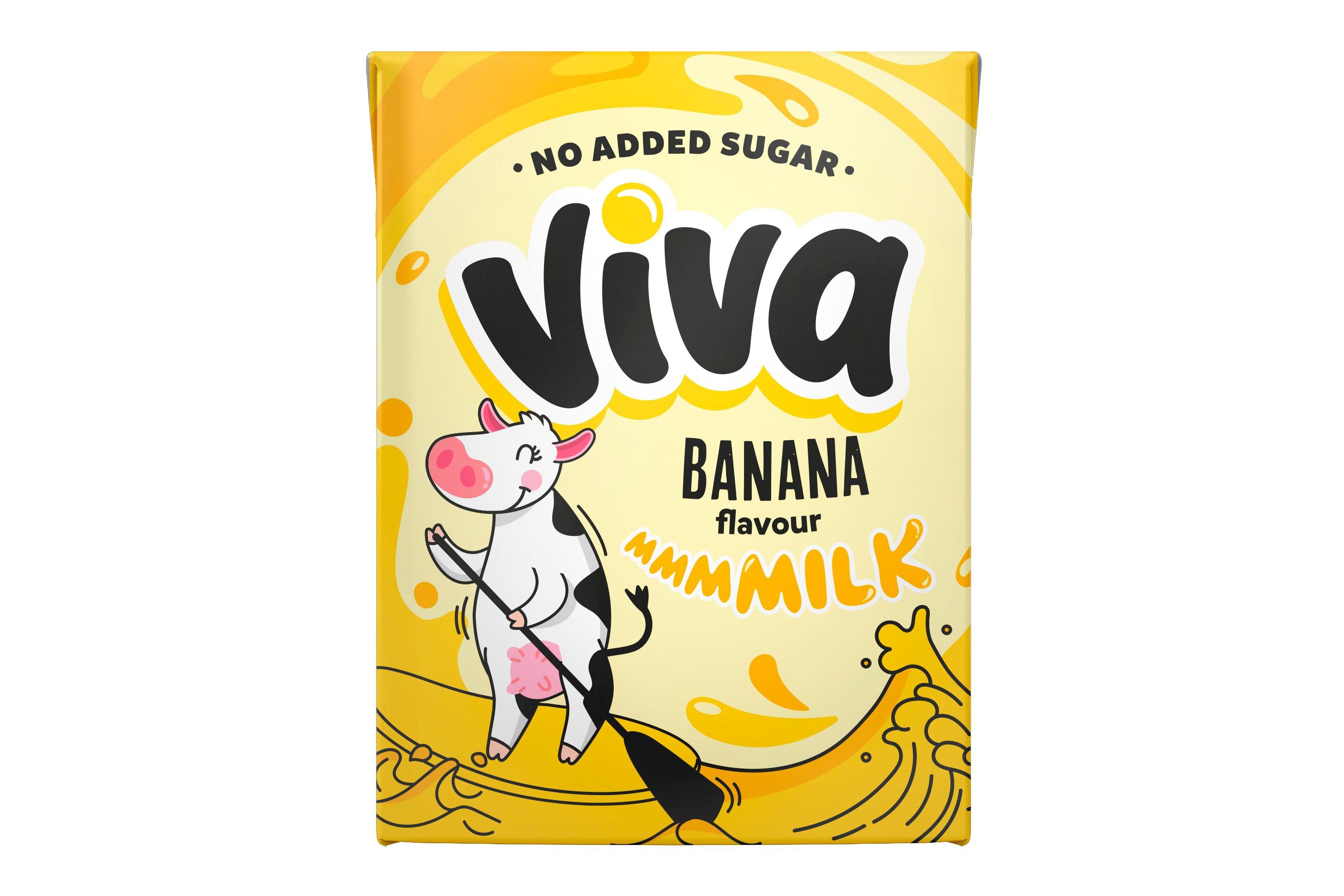 Viva Banana Milk Drink - No Added Sugar 200ml