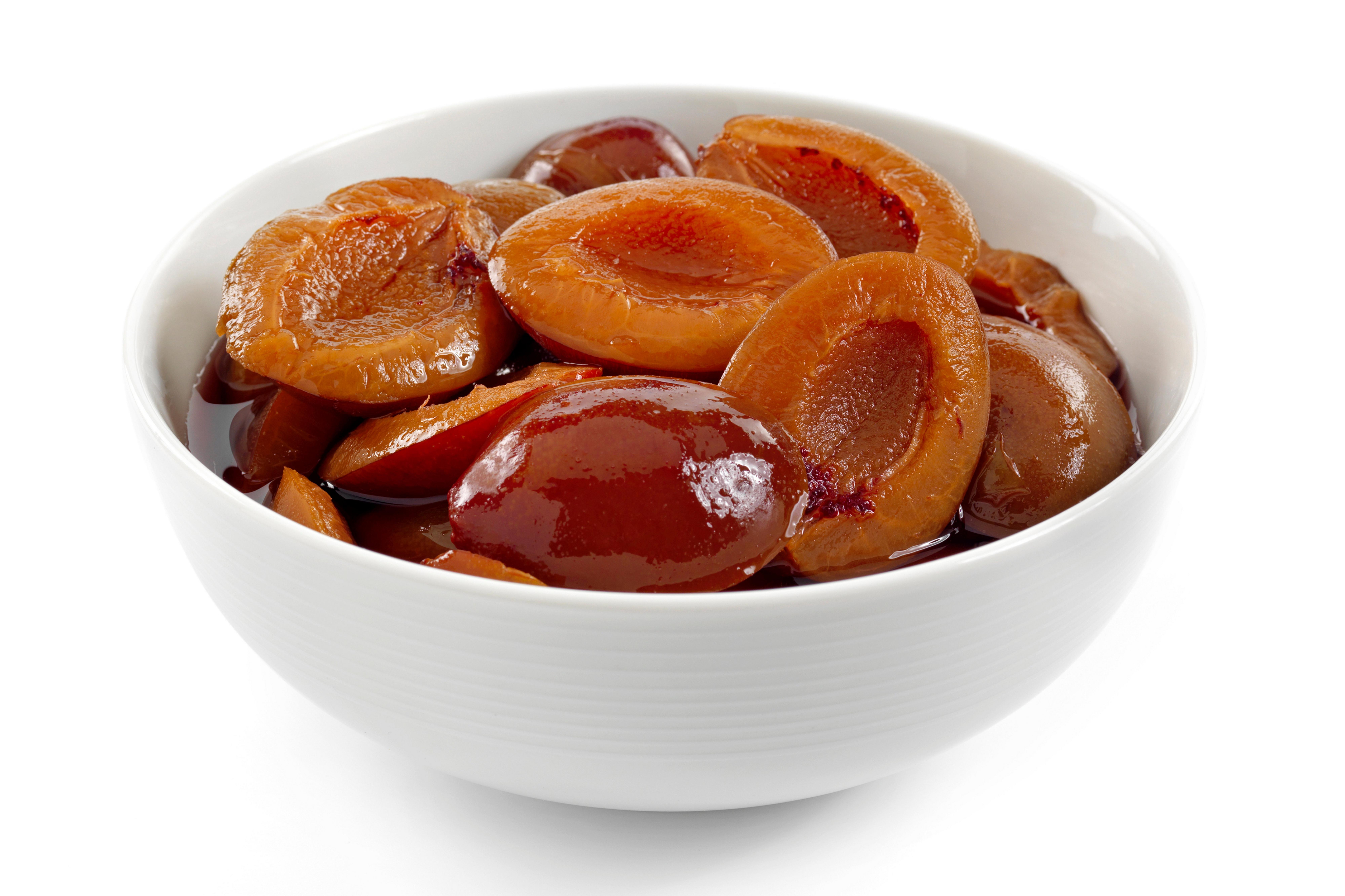 Red Plums in Light Syrup