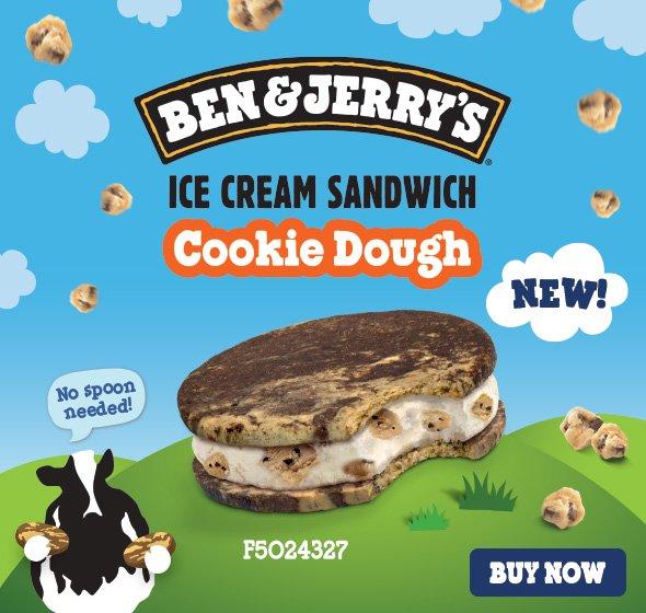 Ben & Jerry’s NEW Cookie Dough – Sandwich! 