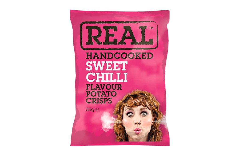 Real Hand Cooked Sweet Chilli Flavour Potato Crisps