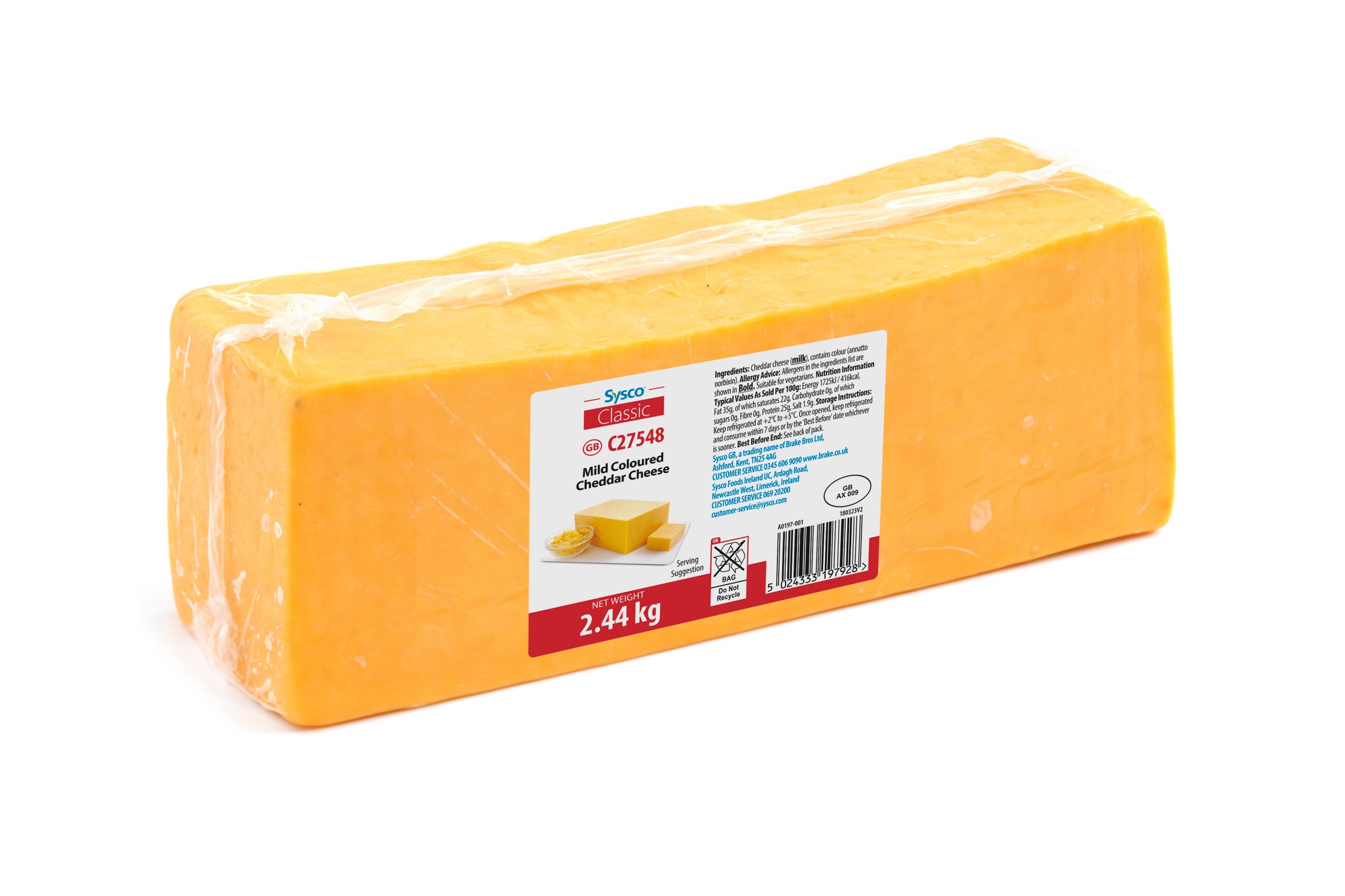Sysco Classic Mild Coloured Cheddar Cheese