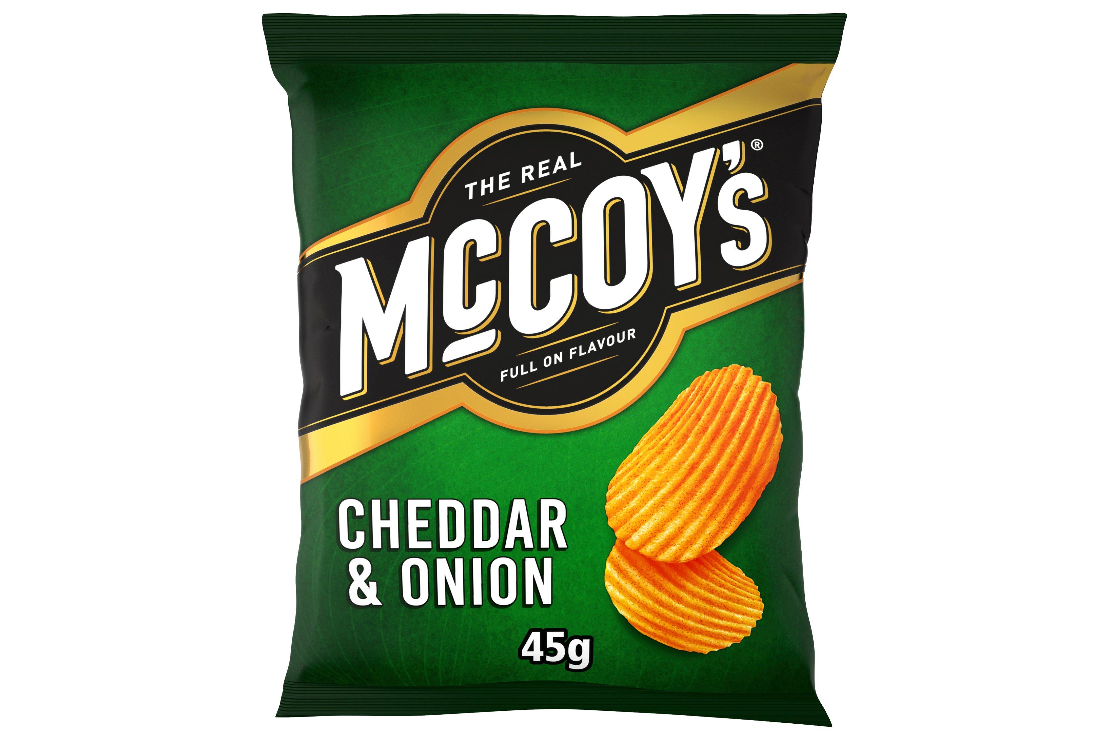 McCoy's Cheddar & Onion Grab Bag Crisps 45g