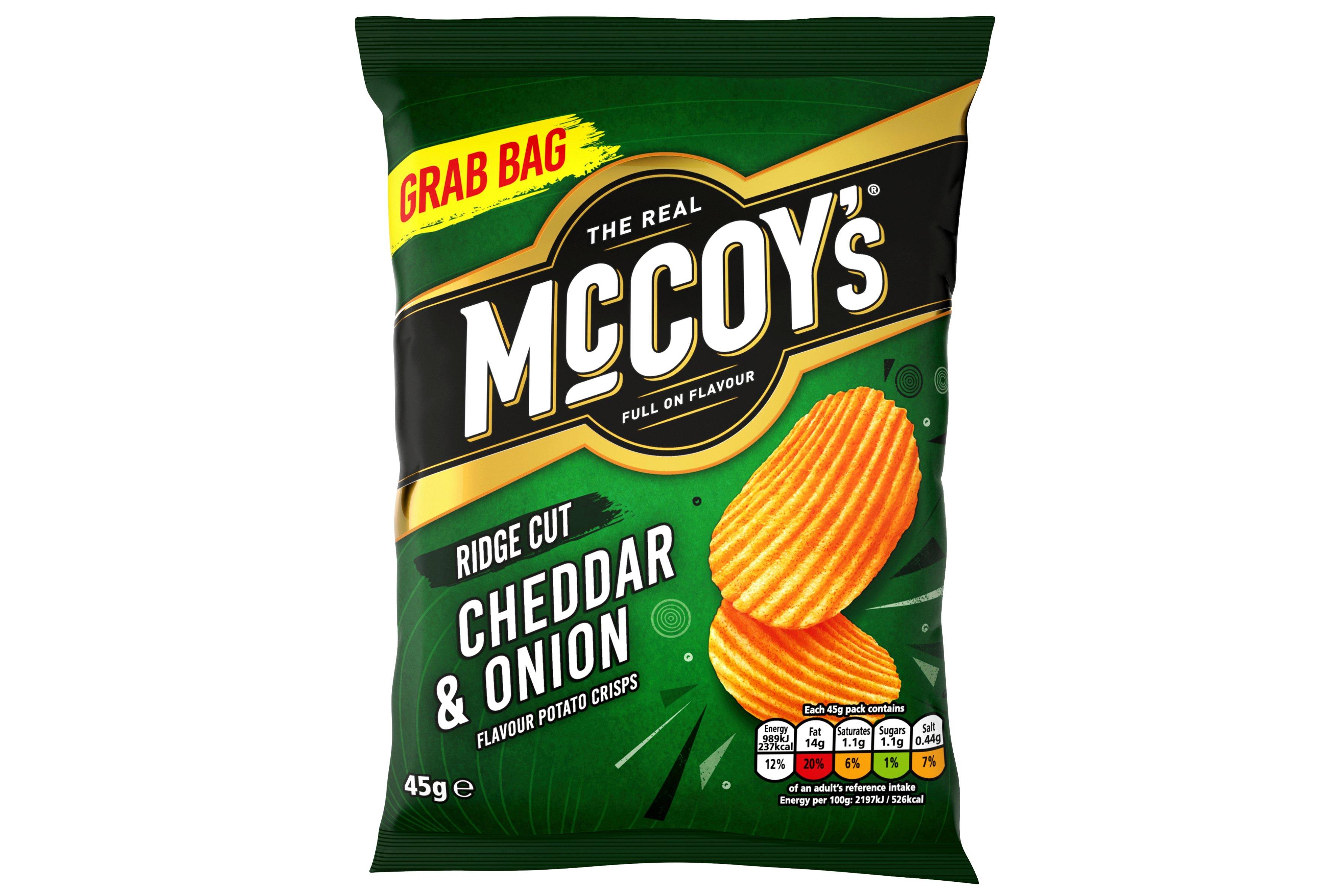 McCoy's Cheddar & Onion Grab Bag Crisps 45g