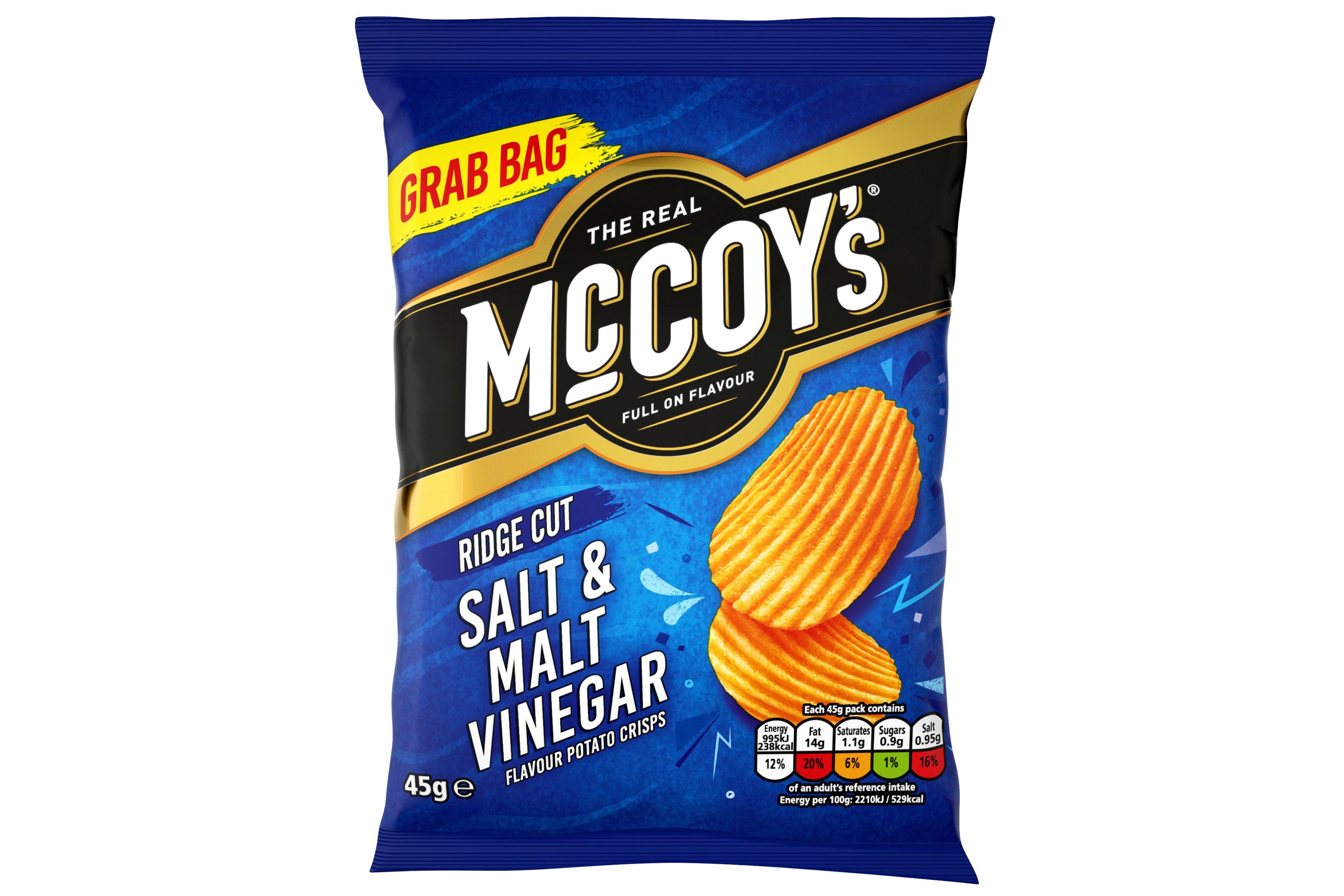 McCoy's Salt & Malt Vinegar Grab Bag Crisps 45g