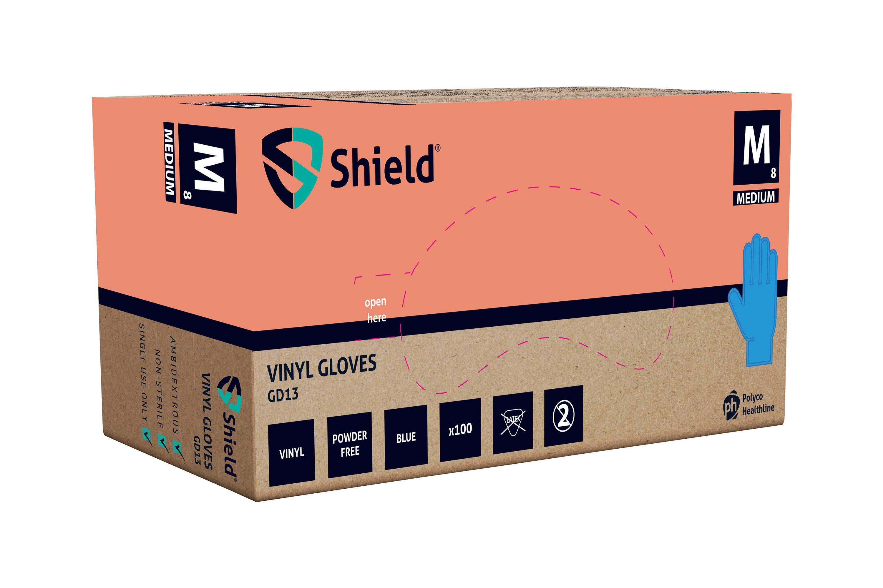 Medium Blue Vinyl Gloves Powder Free