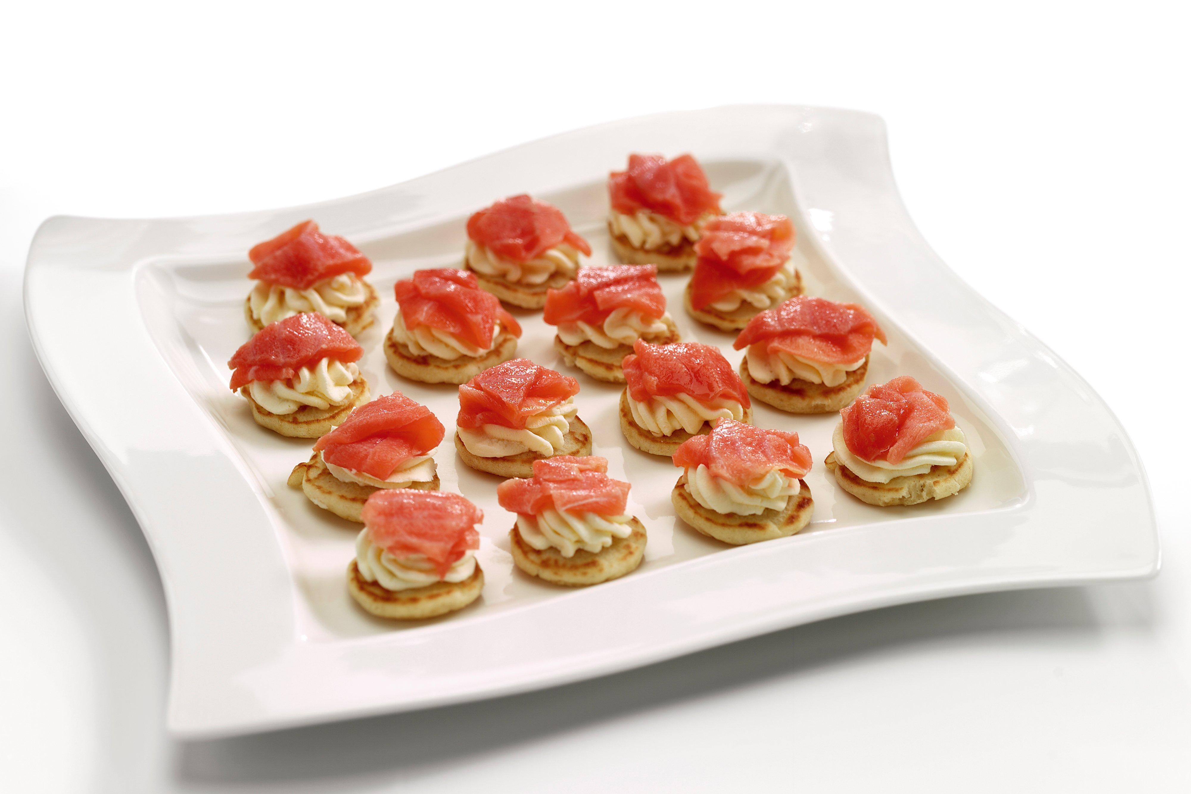 M&J Seafood Smoked Salmon Blinis